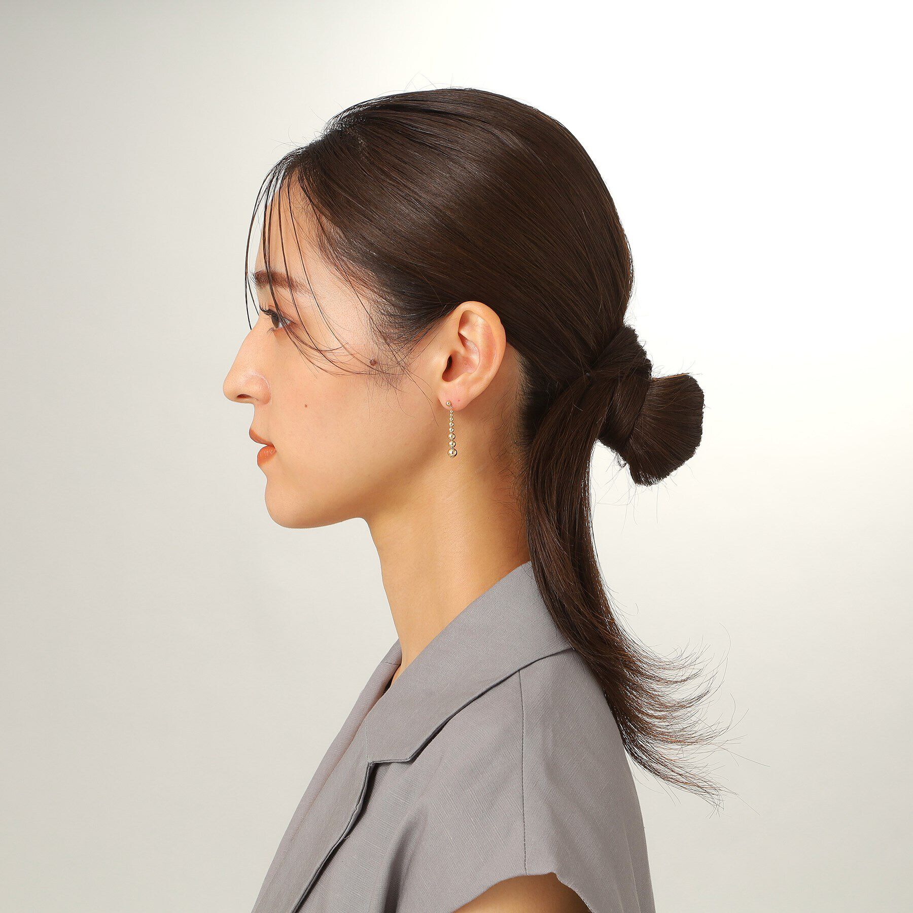 COCOSHNIK「K10中空ボールグラデーション スタッドピアス」|ピアス|