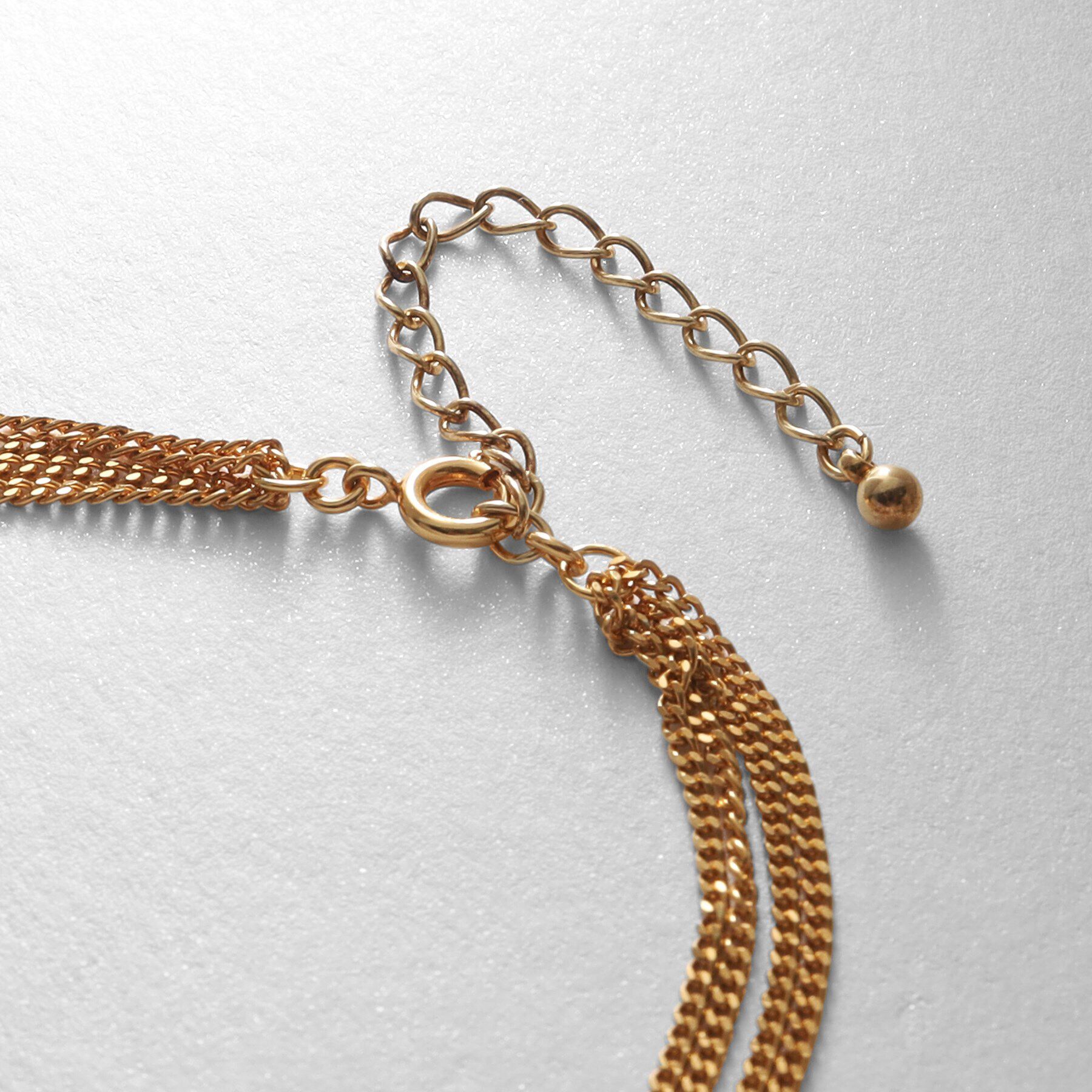 COCOSHNIK ONKITSCH「シルバー カーブチェーン レイヤード ネックレス GP」|ネックレス|