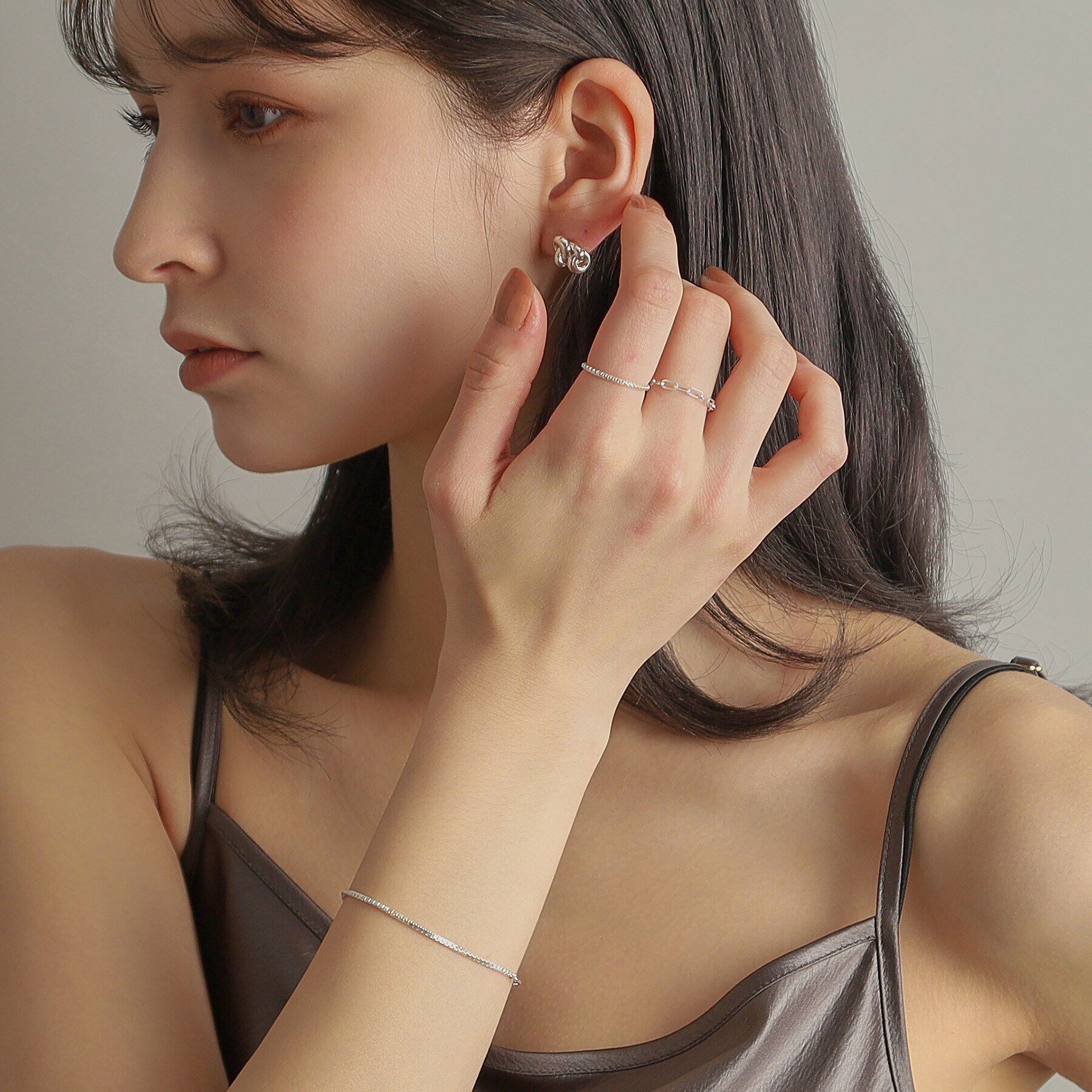 COCOSHNIK ONKITSCH「シルバー デザインチェーン ベネチアンブレスレットＳ」|ブレスレット・バングル|