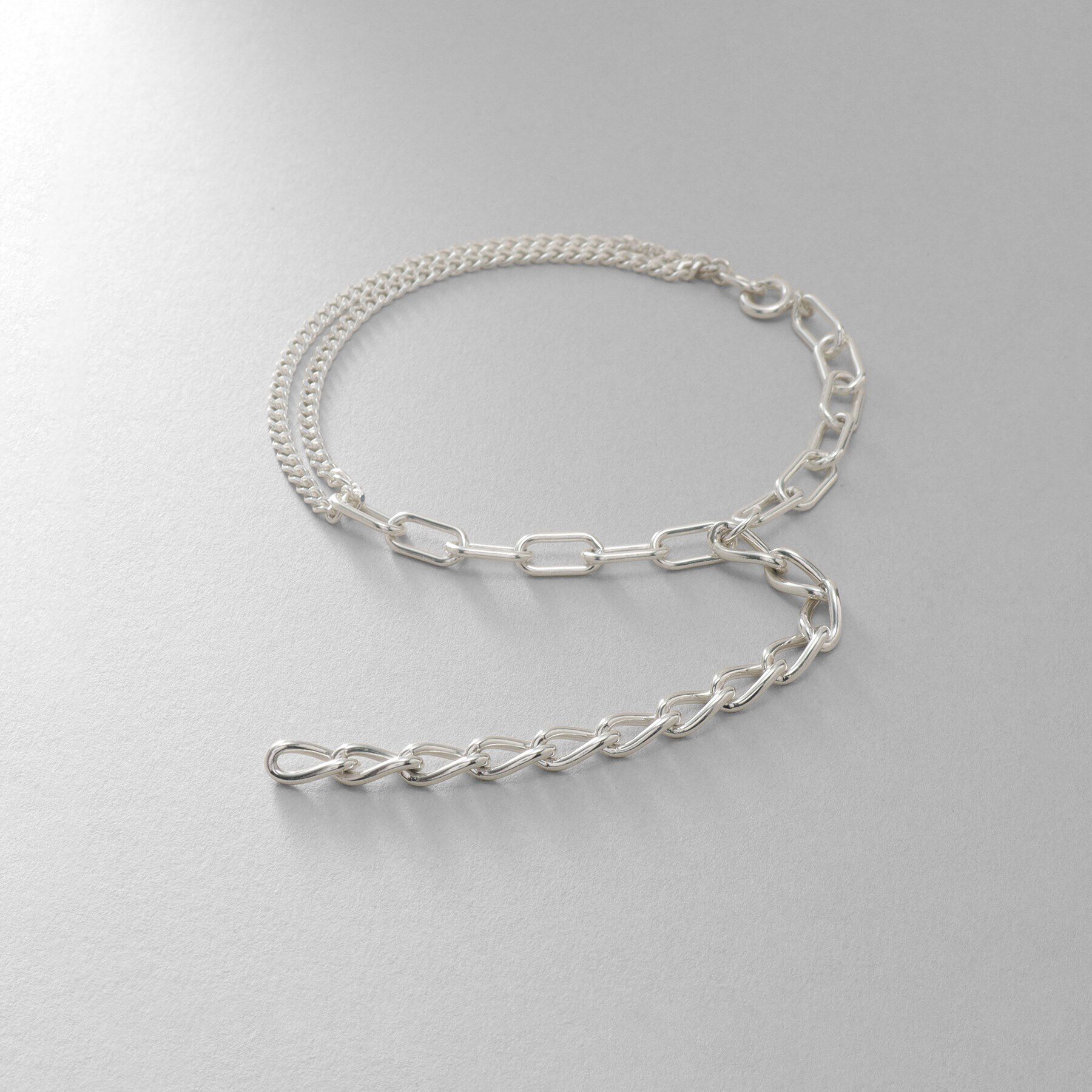 COCOSHNIK ONKITSCH「シルバー ハンギングマルチチェーン ブレスレット」|ブレスレット・バングル|