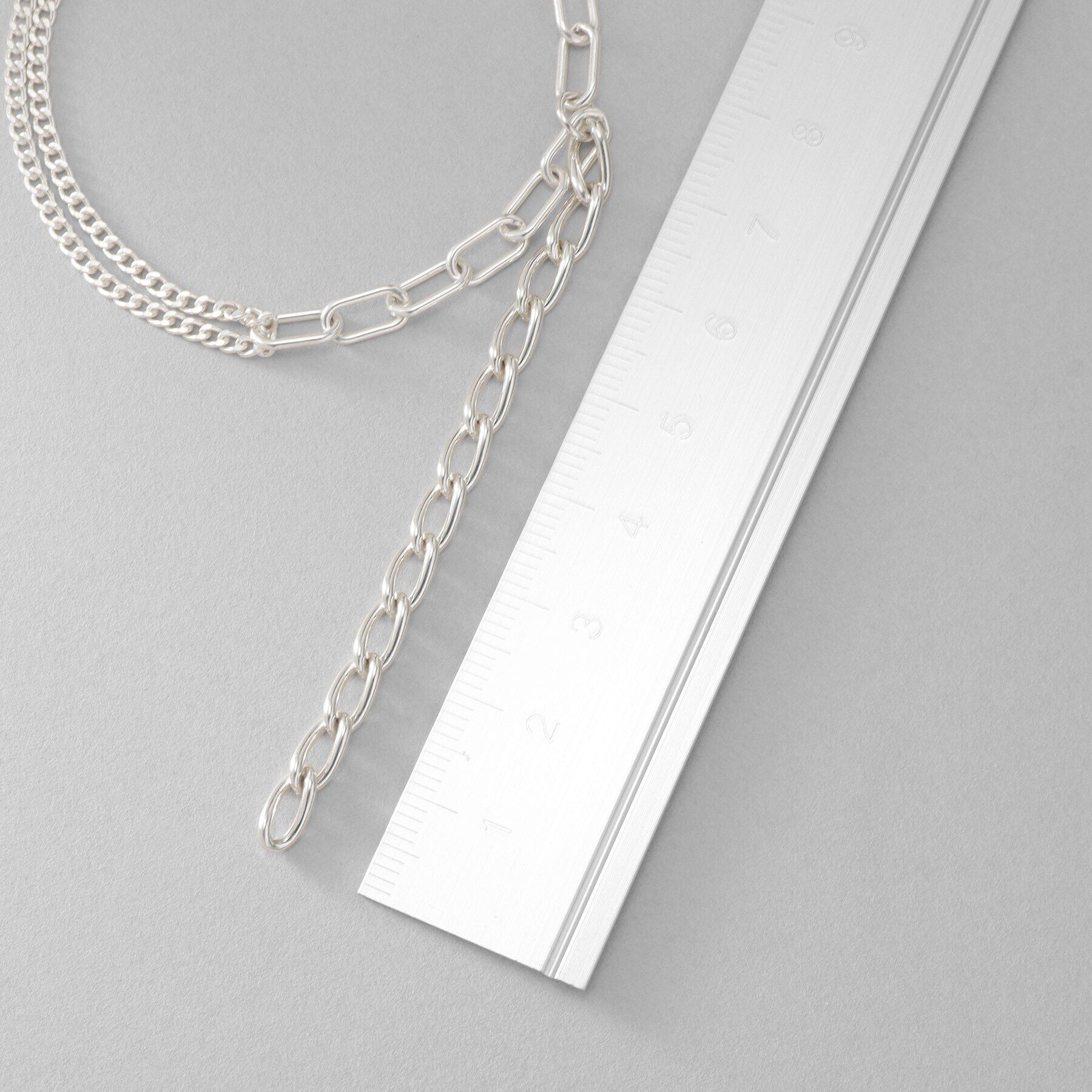 COCOSHNIK ONKITSCH「シルバー ハンギングマルチチェーン ブレスレット」|ブレスレット・バングル|