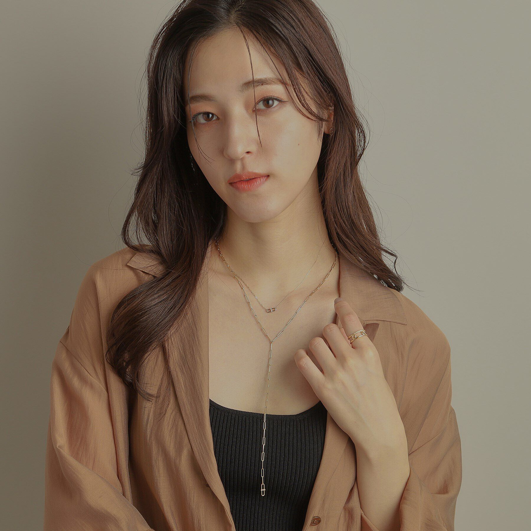 COCOSHNIK「K10ダイヤモンド PCモチーフY ネックレス」|ネックレス|