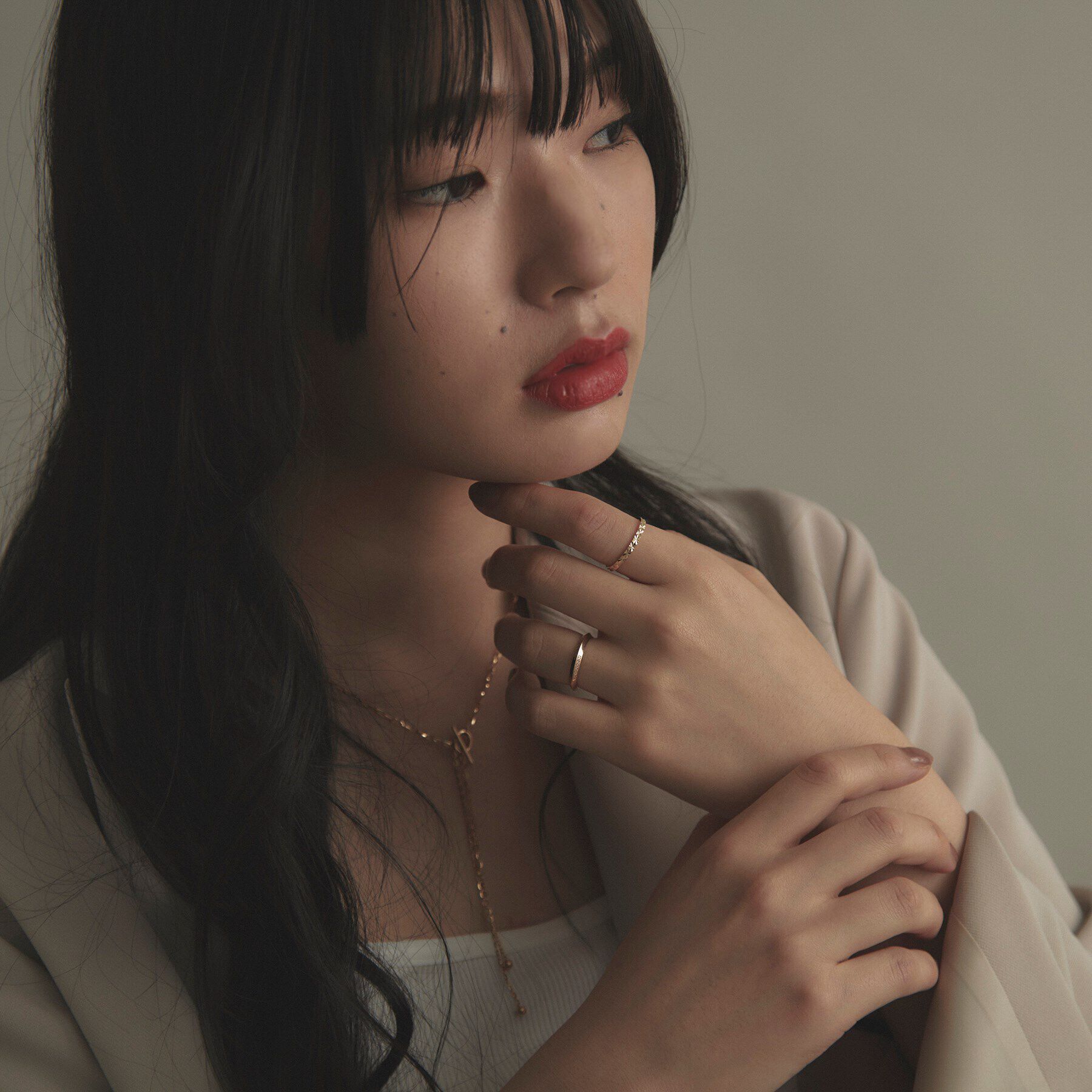 COCOSHNIK「K10カットワーク極光太 リング(16号、18号)」|リング|