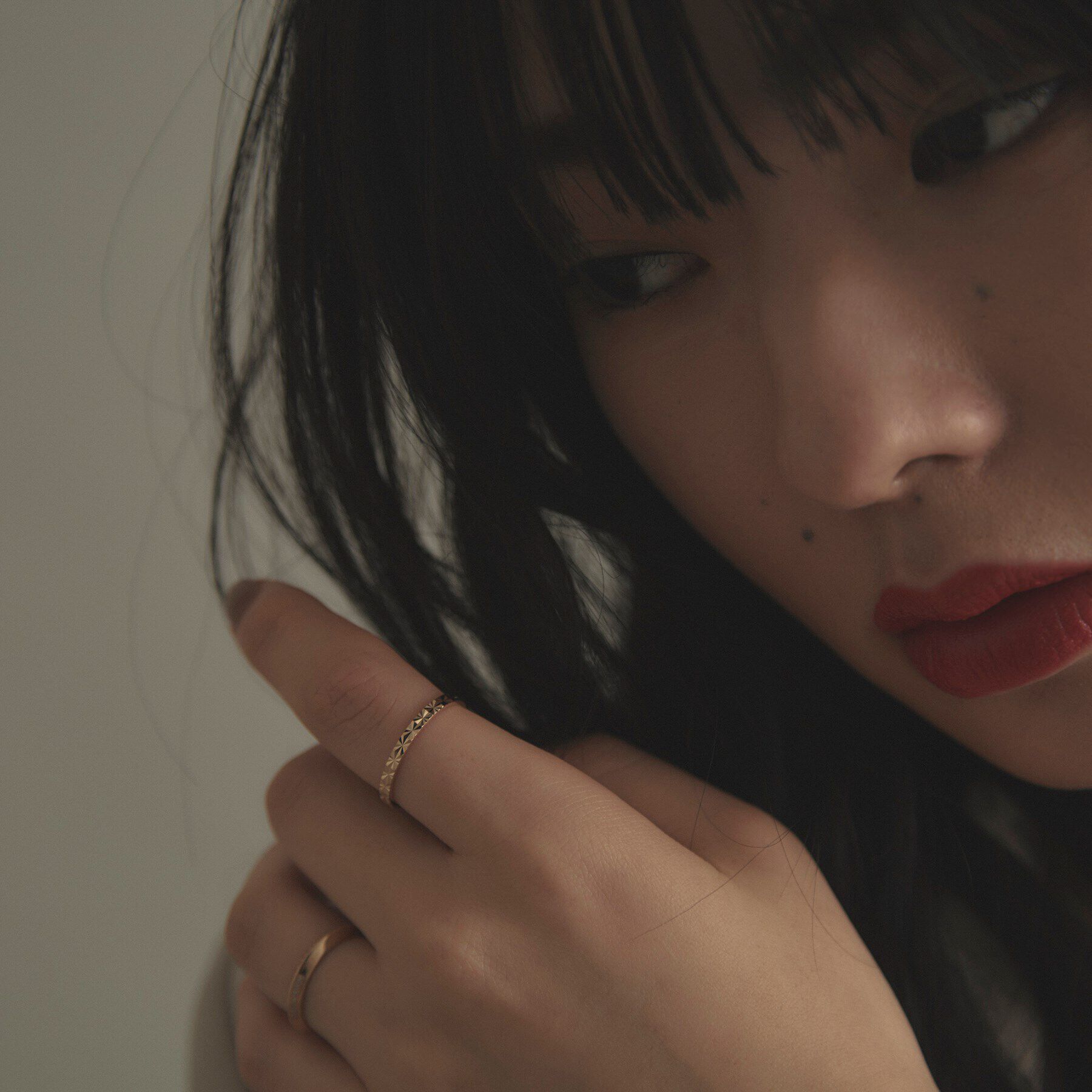 COCOSHNIK「K10カットワーク極光太 リング(16号、18号)」|リング|