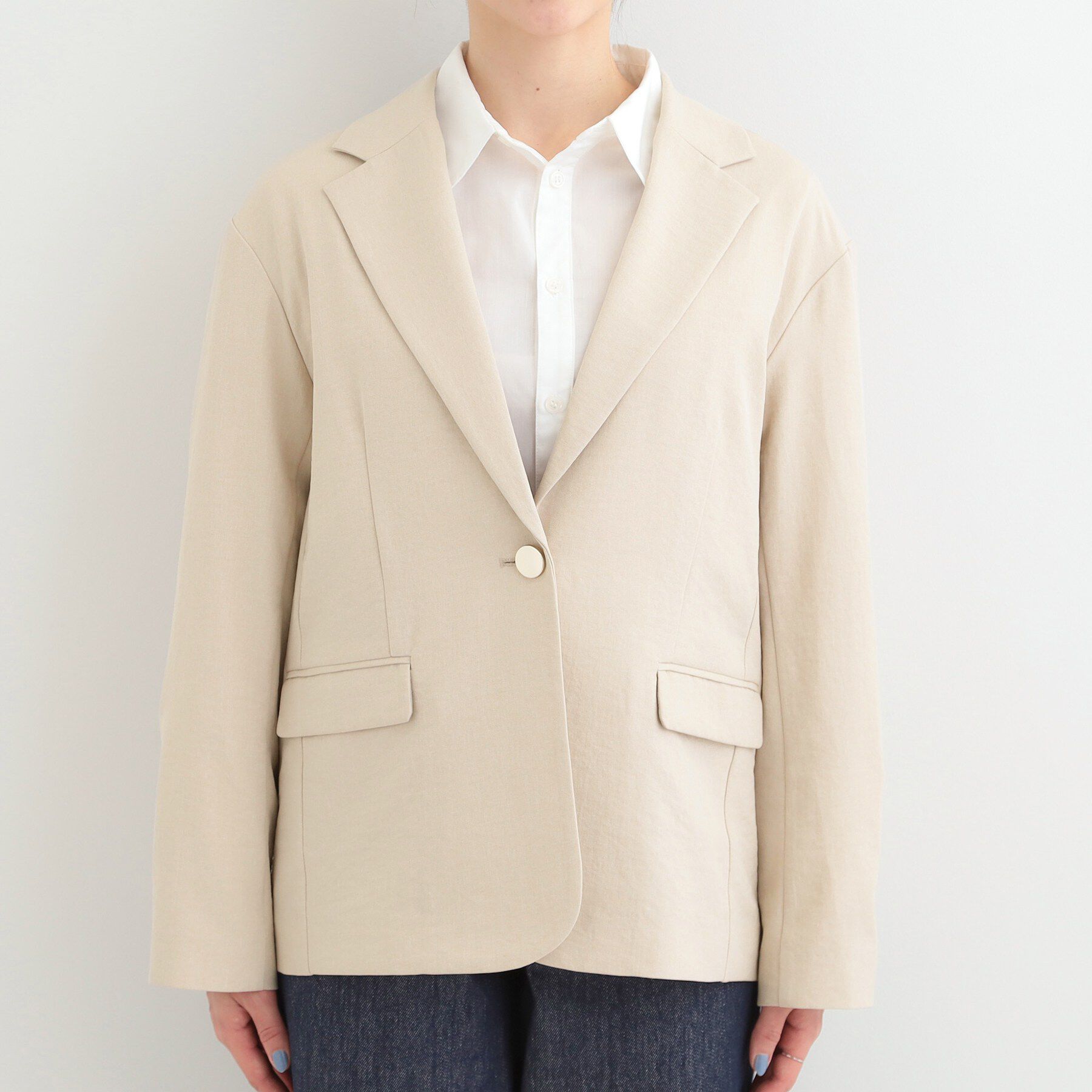 SHOO･LA･RUE「【S-LL/セットアップ可/イージーケア/UV】オンにもオフにも 軽やかシングルジャケット」|テーラードジャケット|