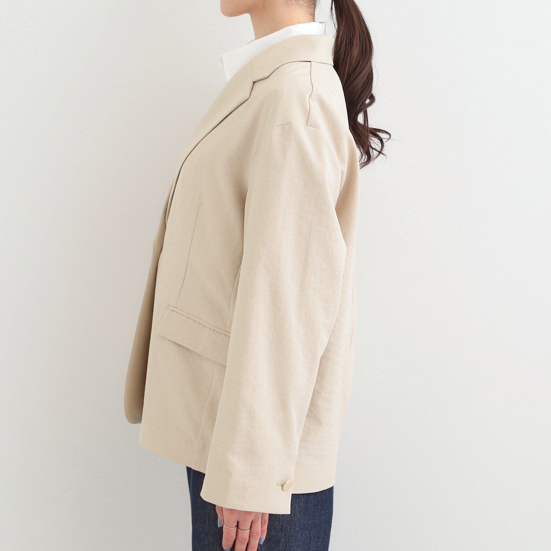 SHOO･LA･RUE「【S-LL/セットアップ可/イージーケア/UV】オンにもオフにも 軽やかシングルジャケット」|テーラードジャケット|