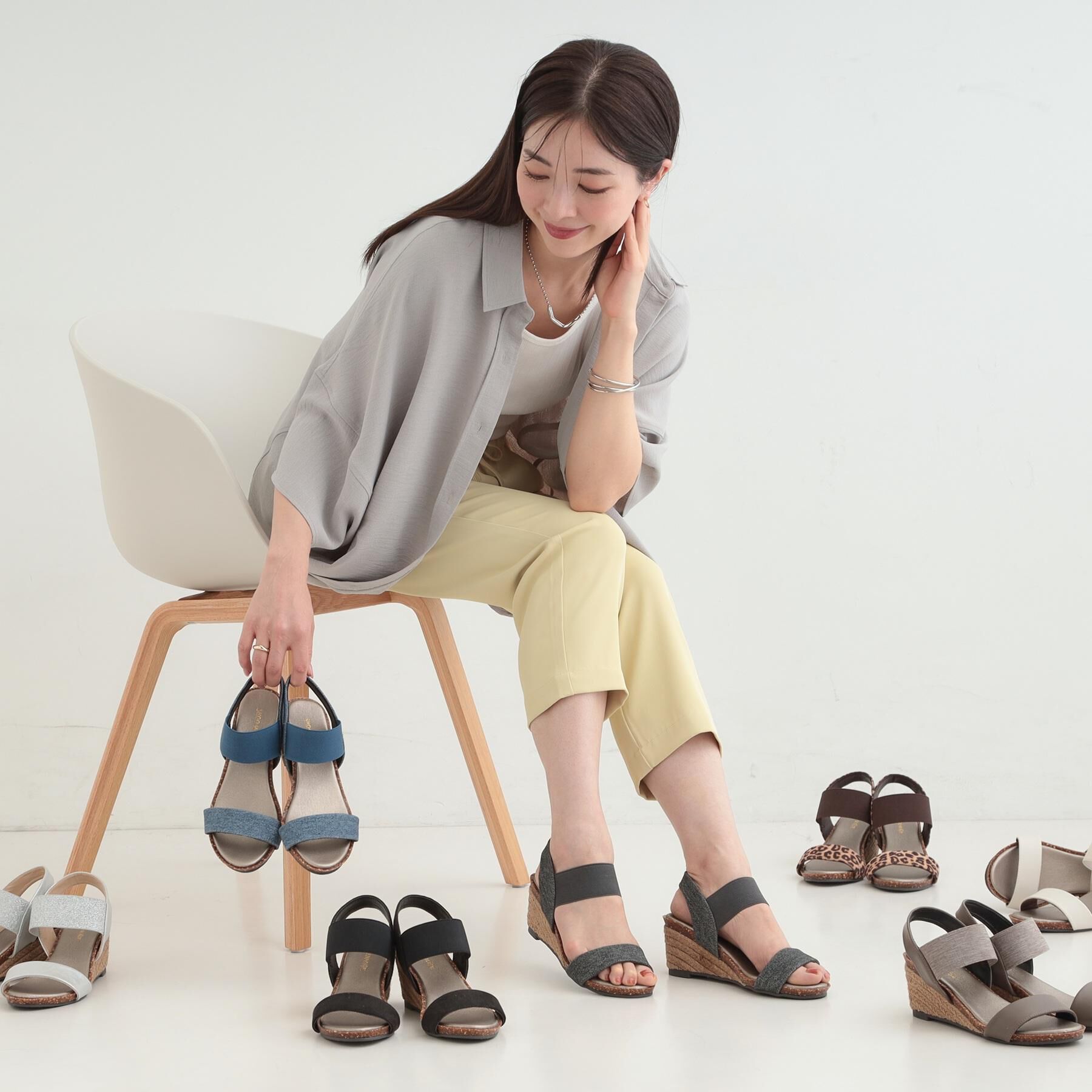 SHOO･LA･RUE「片手ではけるサンダル　シューダル26SS」|サンダル|