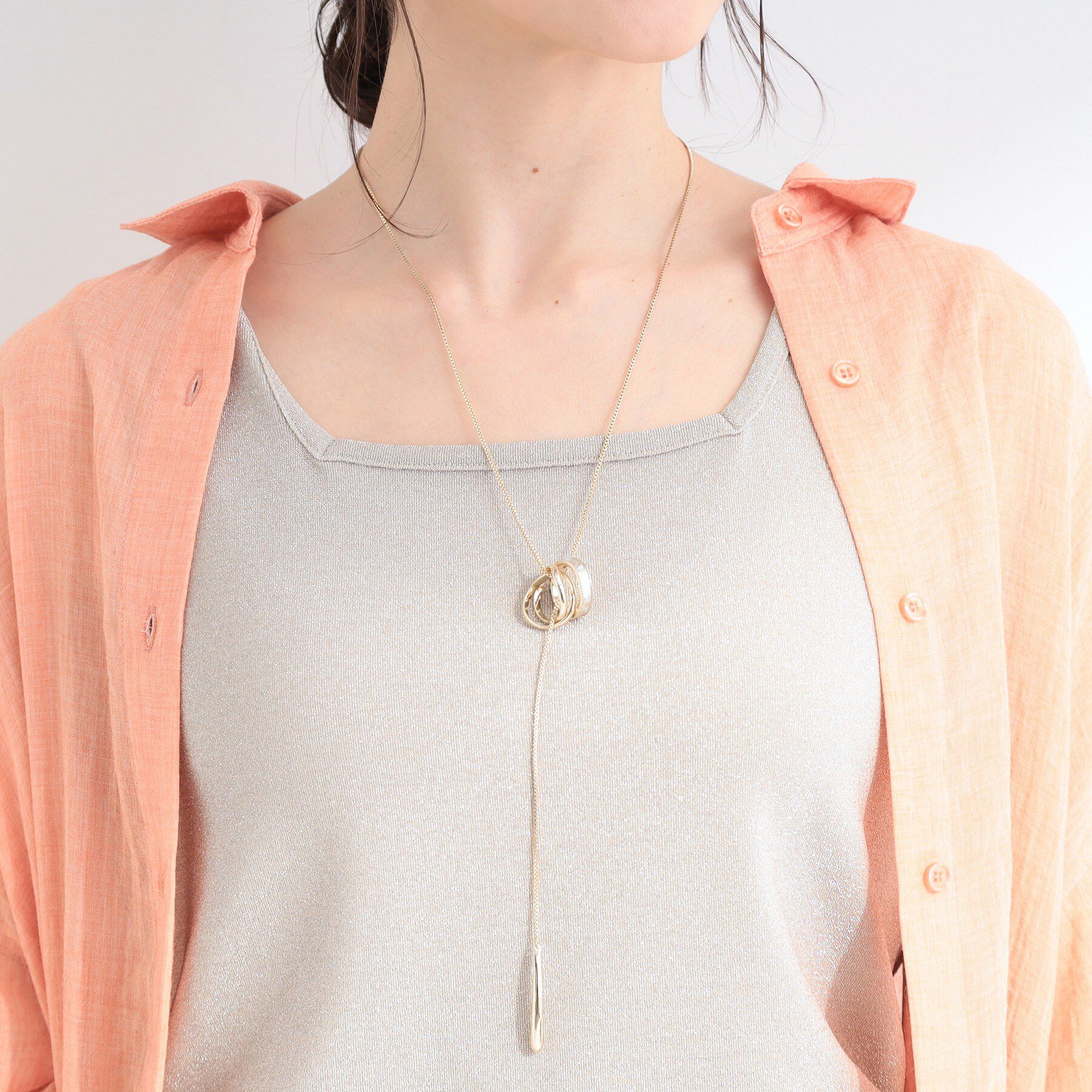 SHOO･LA･RUE「【2WAY】エポリングネックレス」|ネックレス|