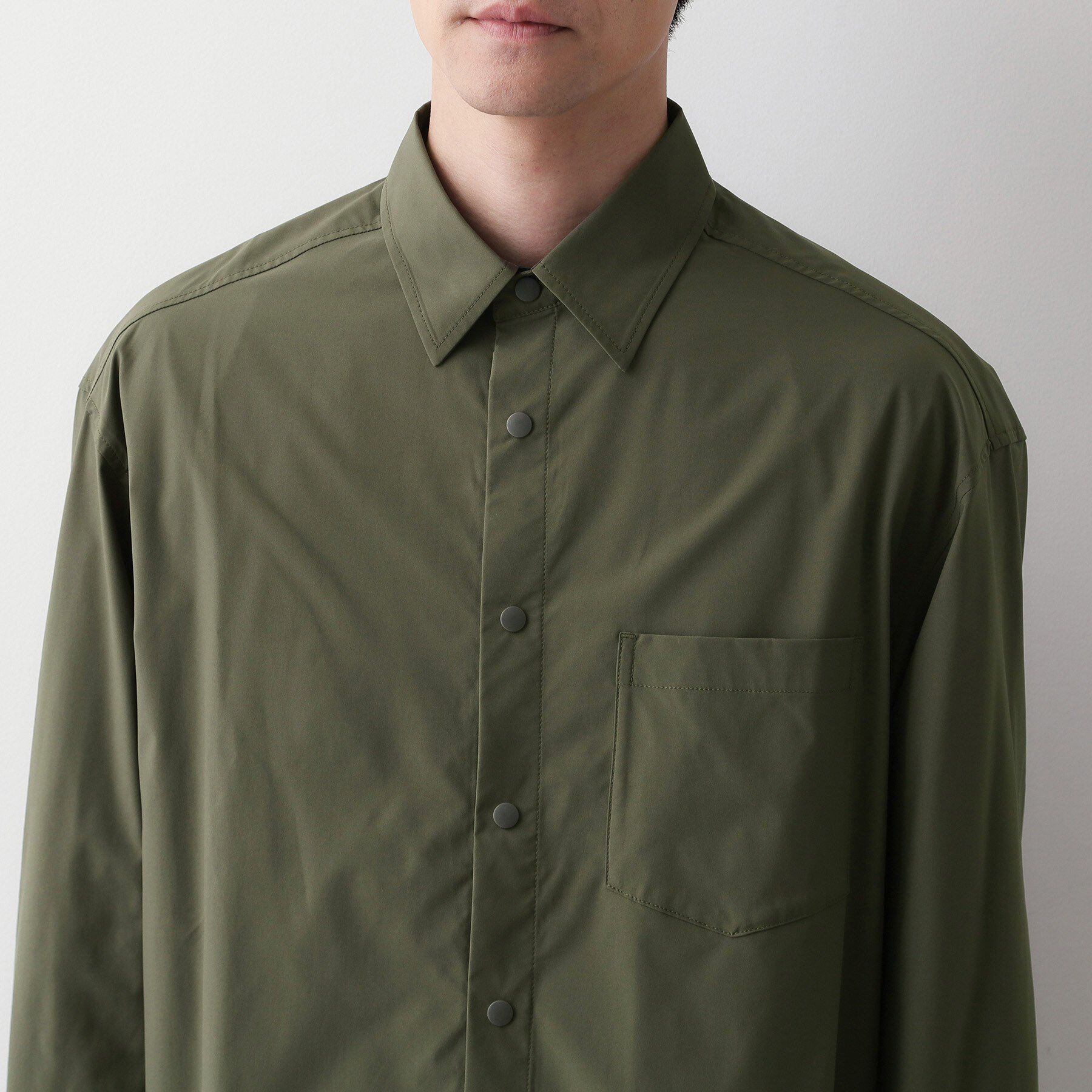 Dessin「【撥水・洗える】プラドットボタンシャツ」|シャツ・ブラウス|