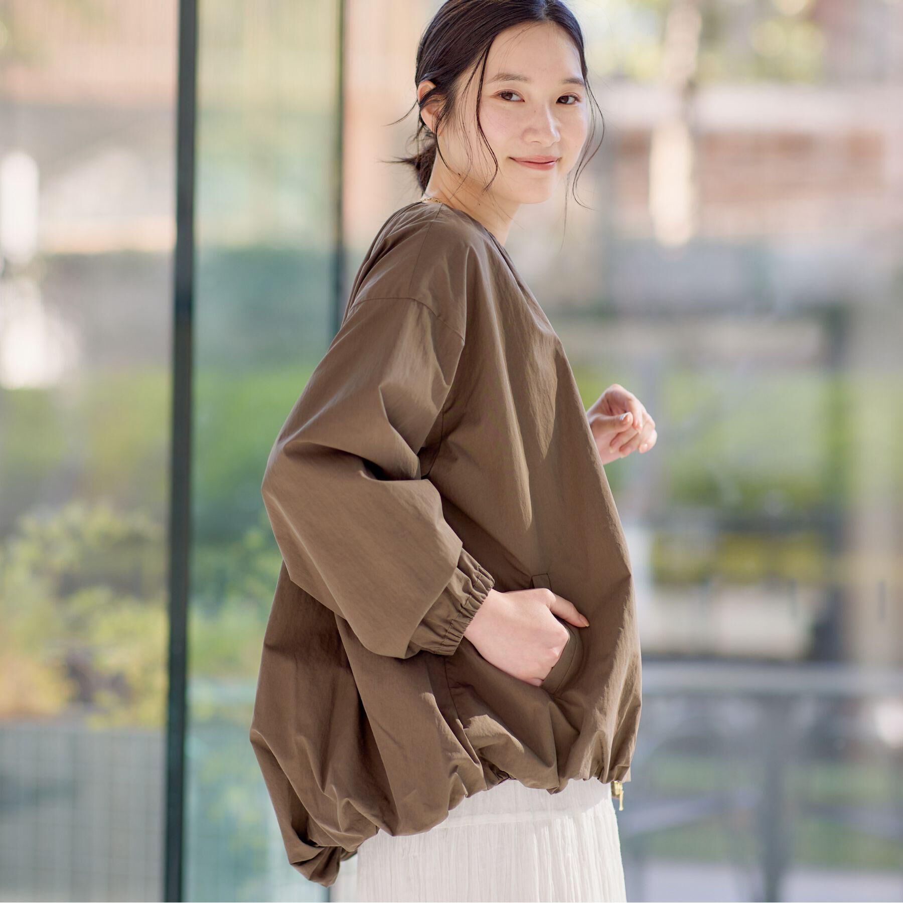 Dessin「【洗える】コットンナイロンバルーンヘムブルゾン」|ブルゾン・スタジャン|