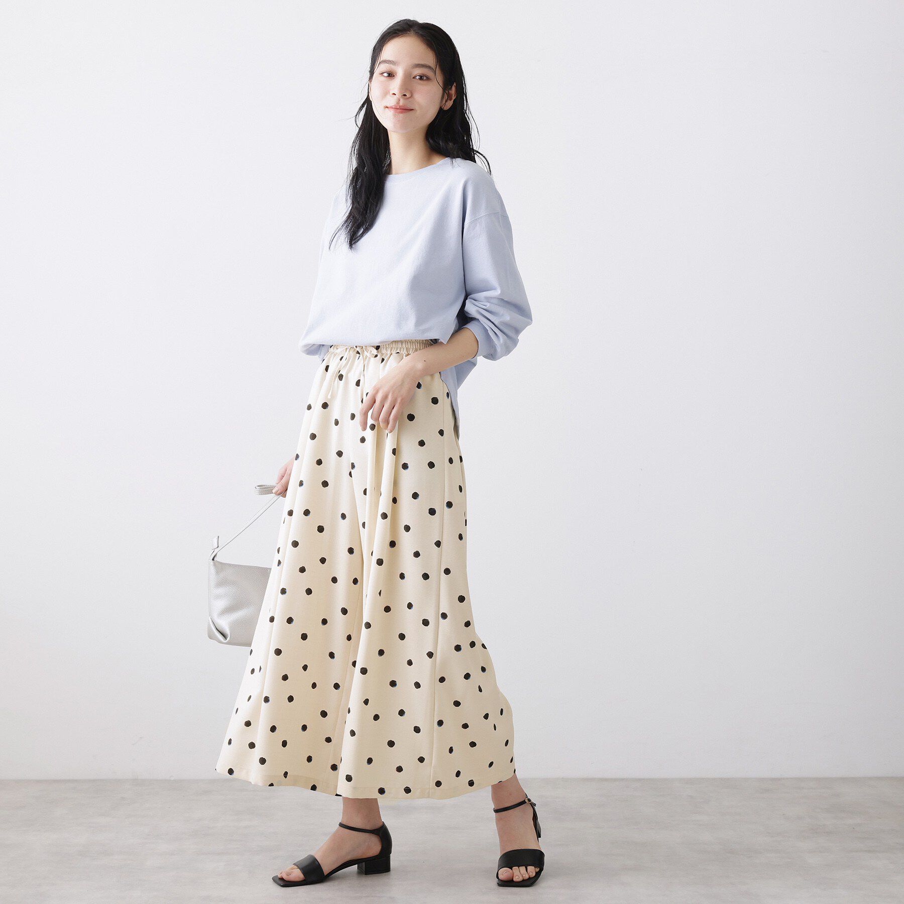 Dessin「【洗える】ドットワイドパンツ」|その他|