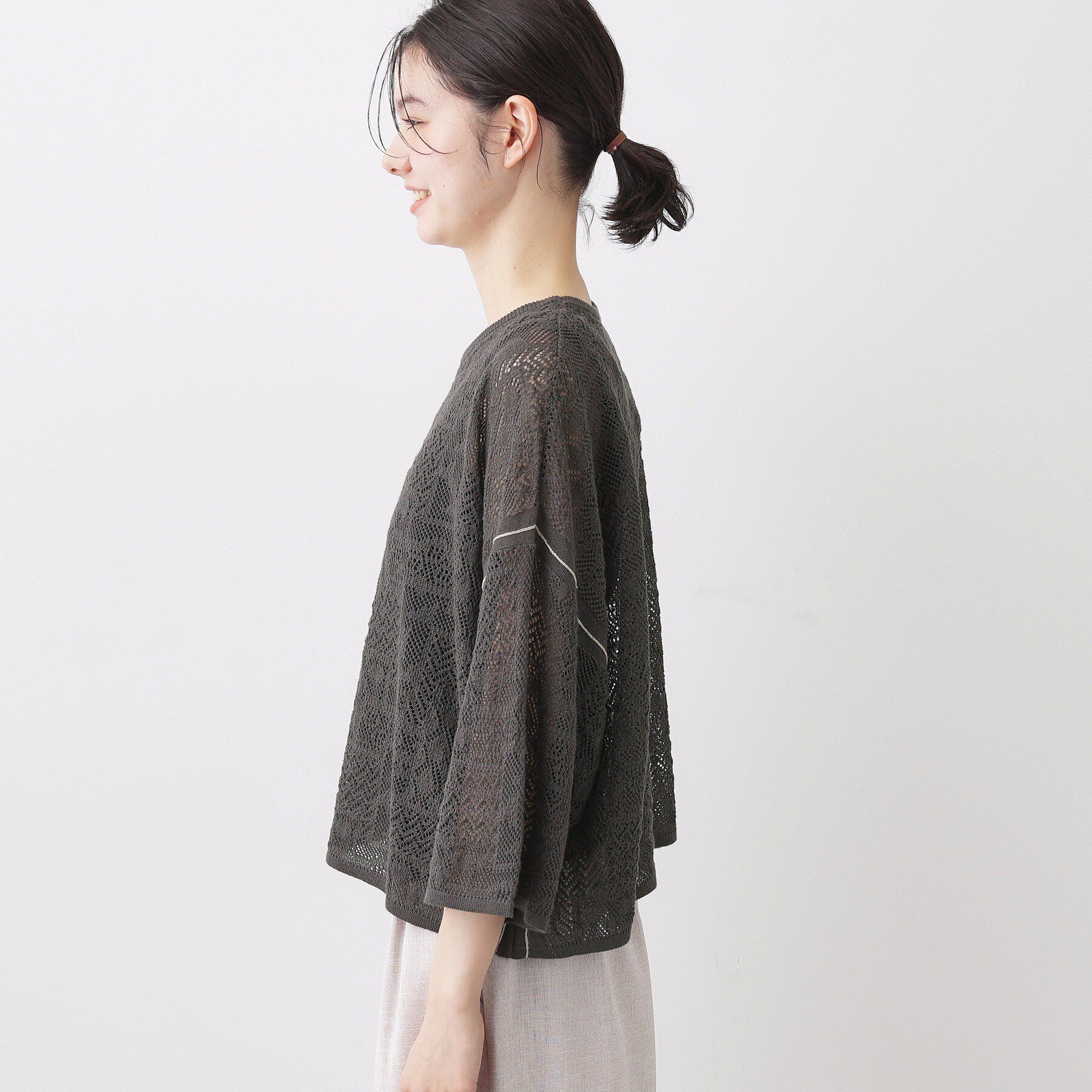 Dessin「【洗える】レース配色ニット」|ニット・セーター|