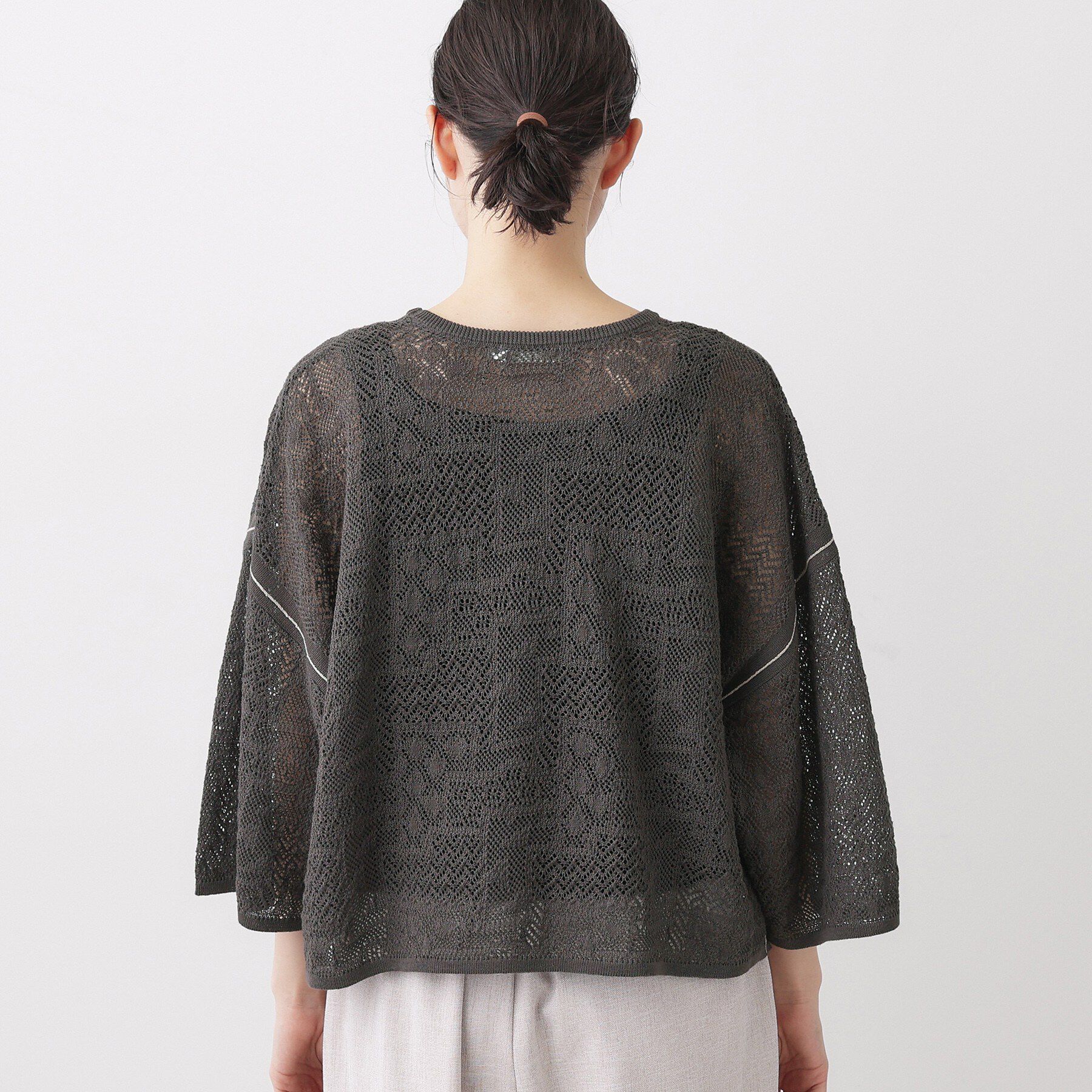 Dessin「【洗える】レース配色ニット」|ニット・セーター|