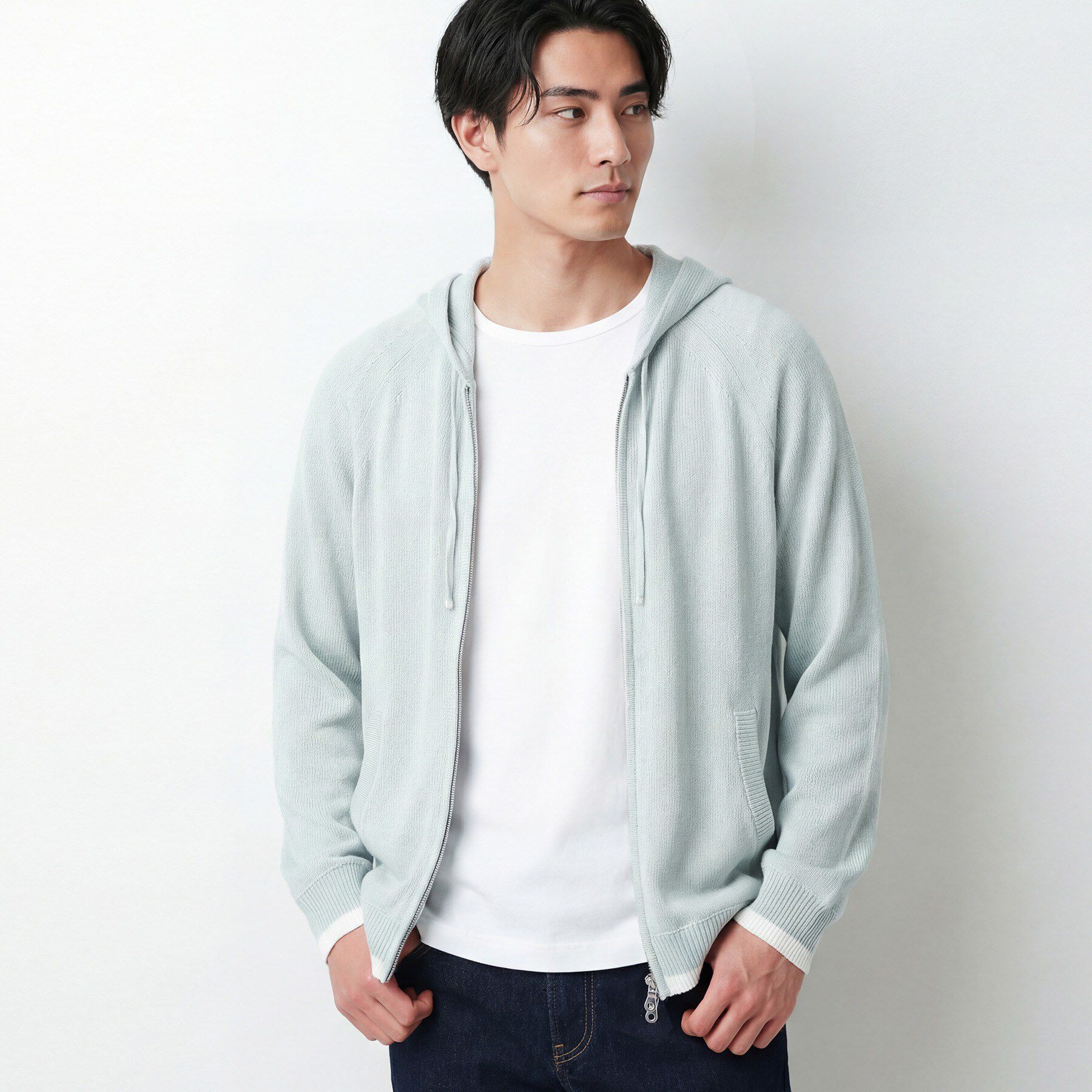 Dessin「ペーパーブレンドジップカーデ」|カーディガン|