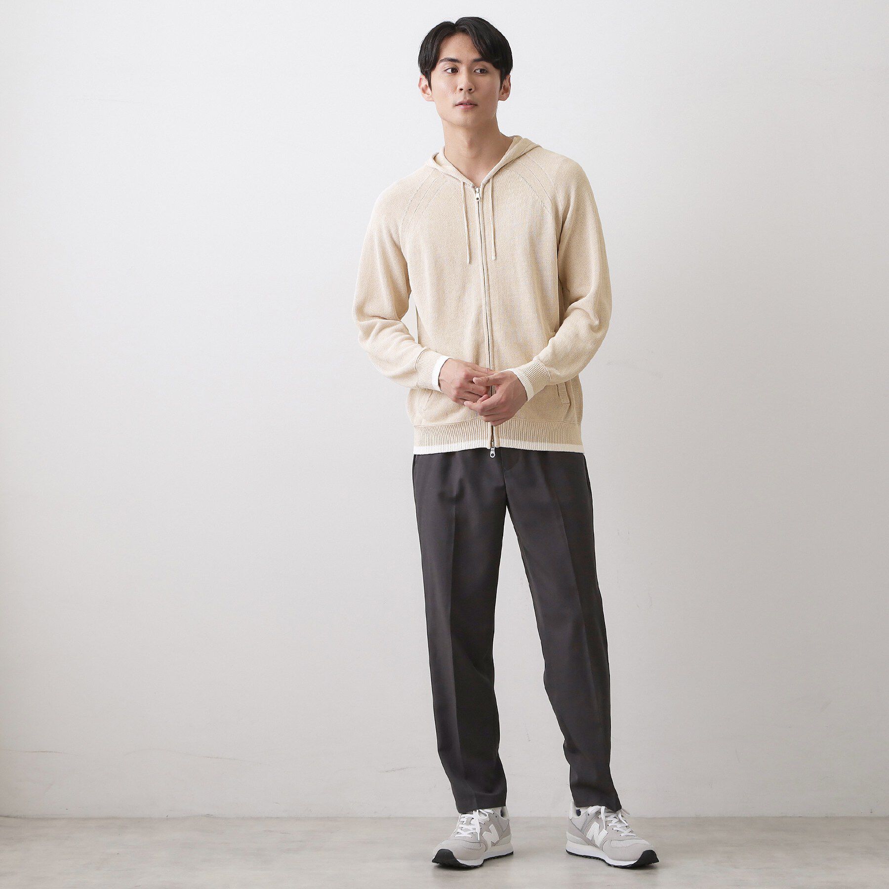 Dessin「ペーパーブレンドジップカーデ」|カーディガン|