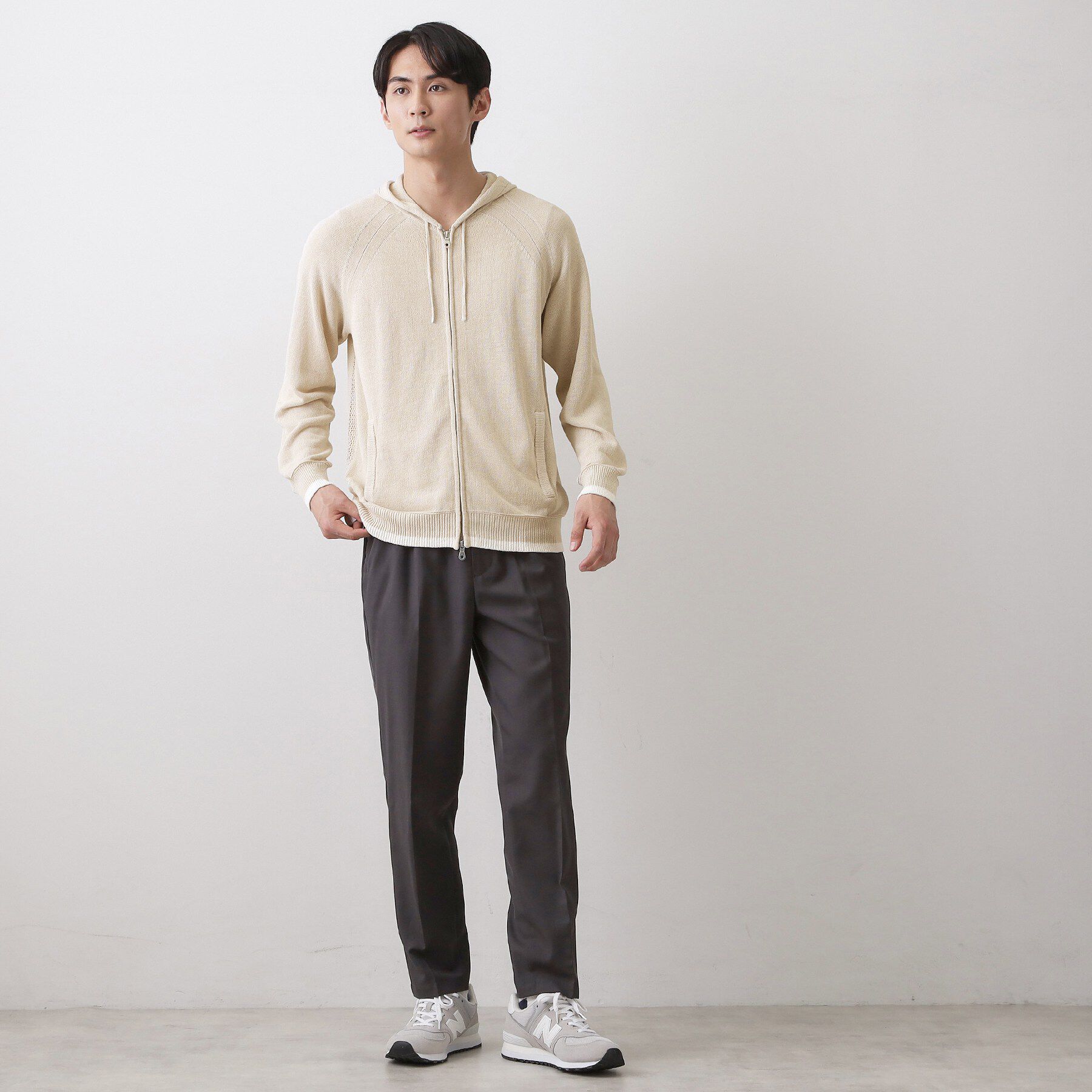 Dessin「ペーパーブレンドジップカーデ」|カーディガン|