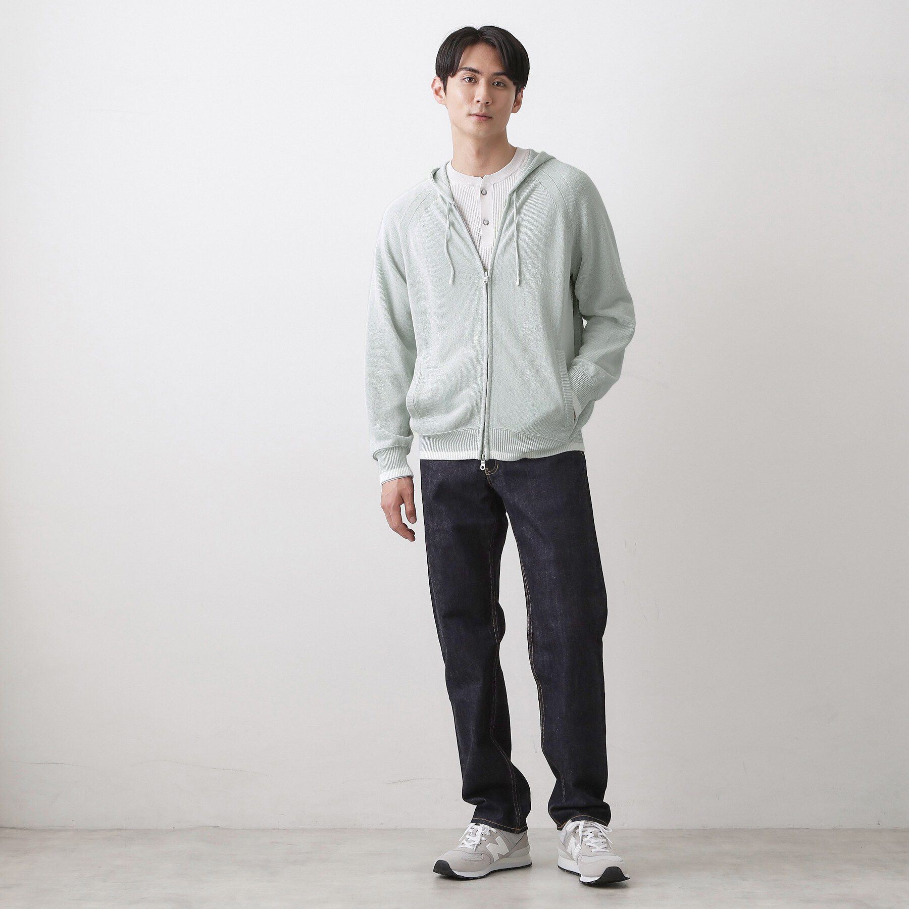 Dessin「ペーパーブレンドジップカーデ」|カーディガン|