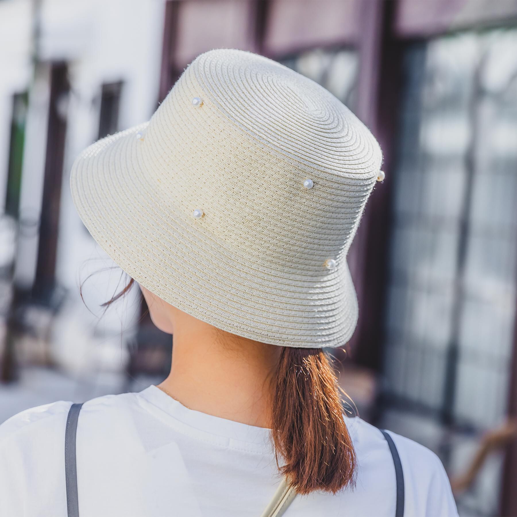 ITS&rsquo;DEMO「【サイズ調整可】パール調ペーパーベルハット」|ハット|