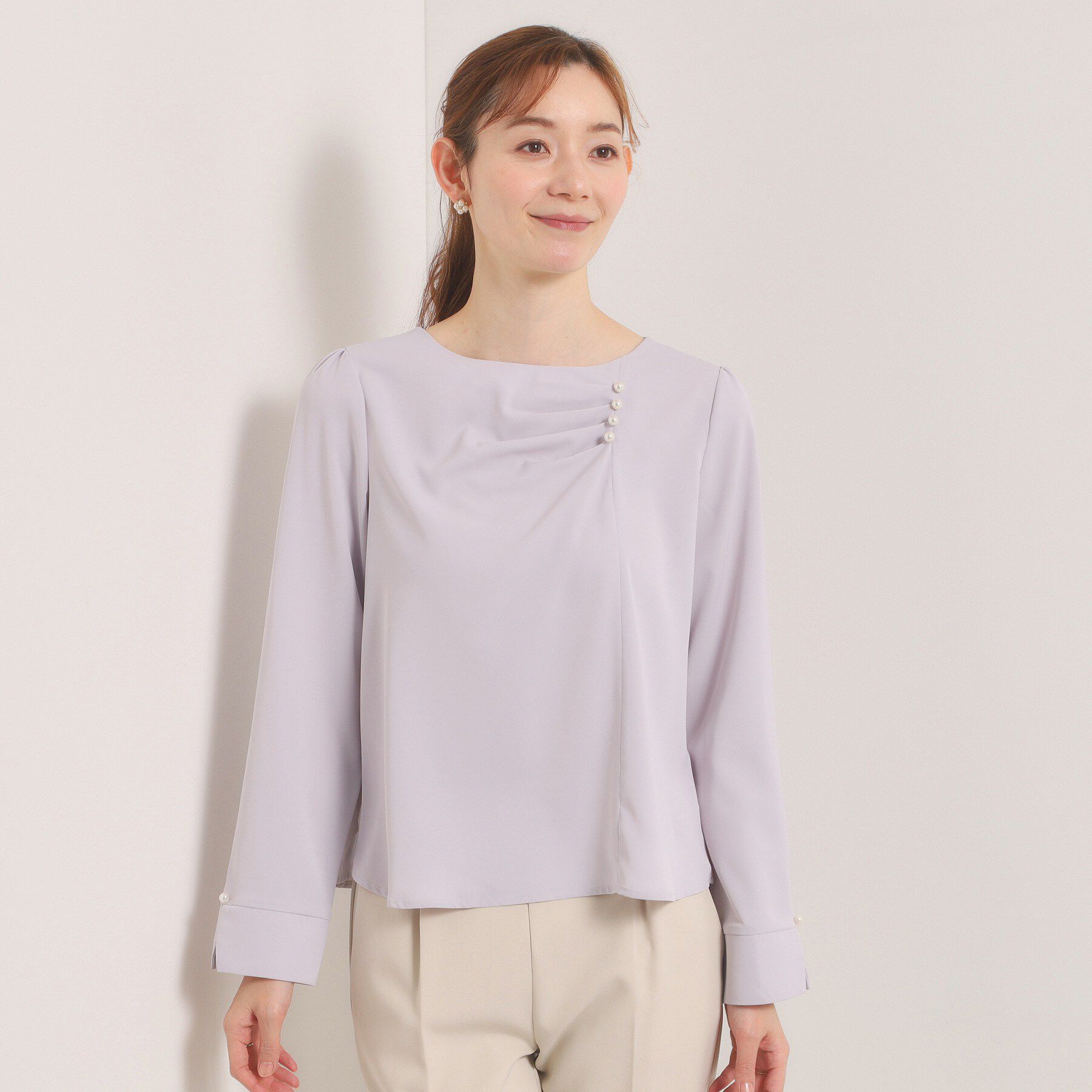 ITS&rsquo;DEMO「【手洗い可】ドレープブラウス」|シャツ・ブラウス|