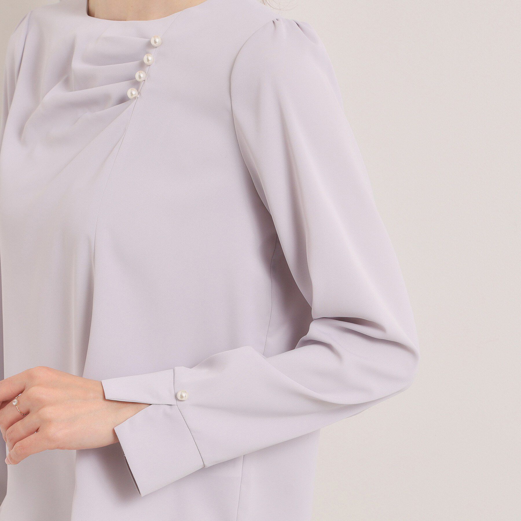 ITS&rsquo;DEMO「【手洗い可】ドレープブラウス」|シャツ・ブラウス|