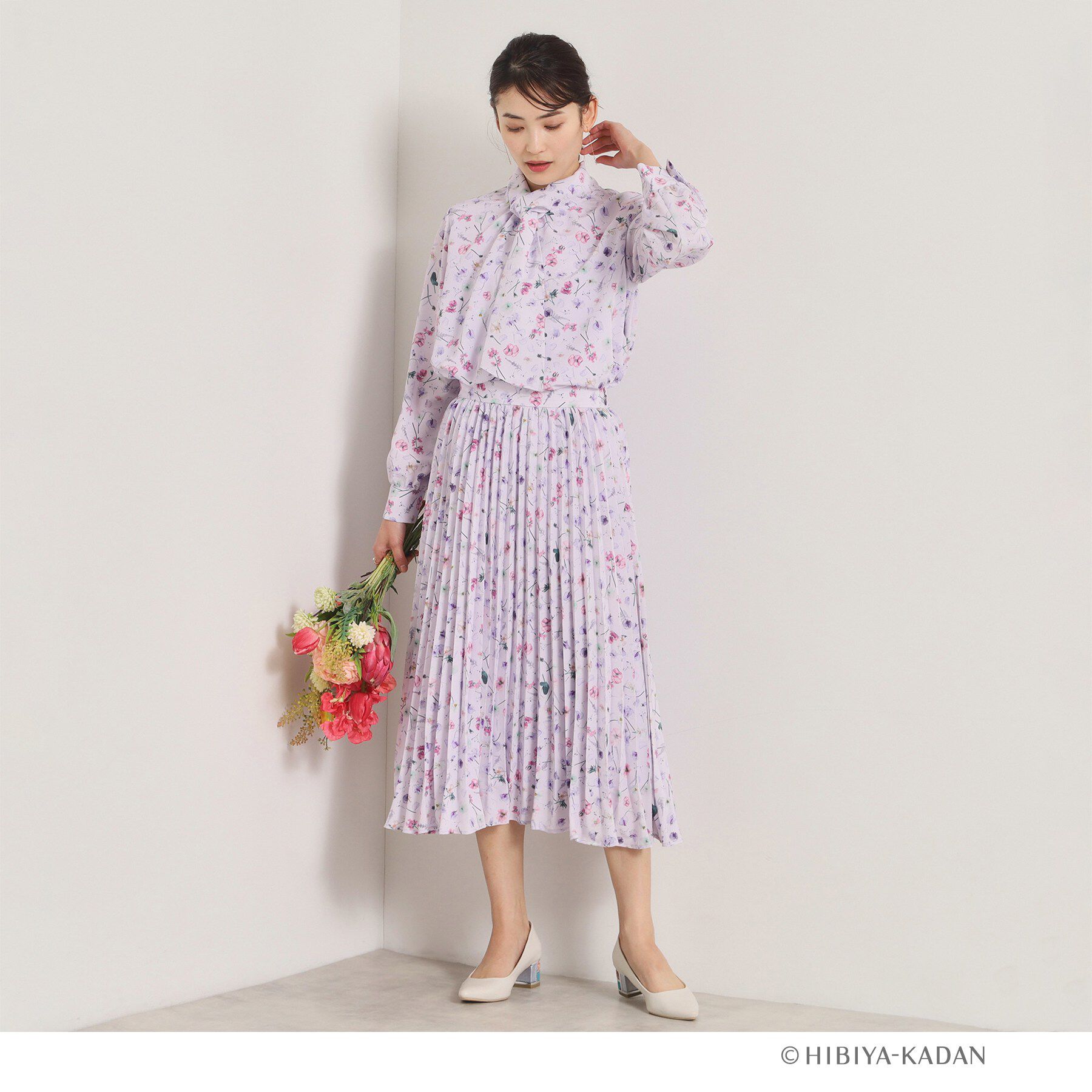 ITS&rsquo;DEMO「【ITS&rsquo;DEMO &times; HIBIYA－KADAN】楊柳プリーツスカート」|スカート|