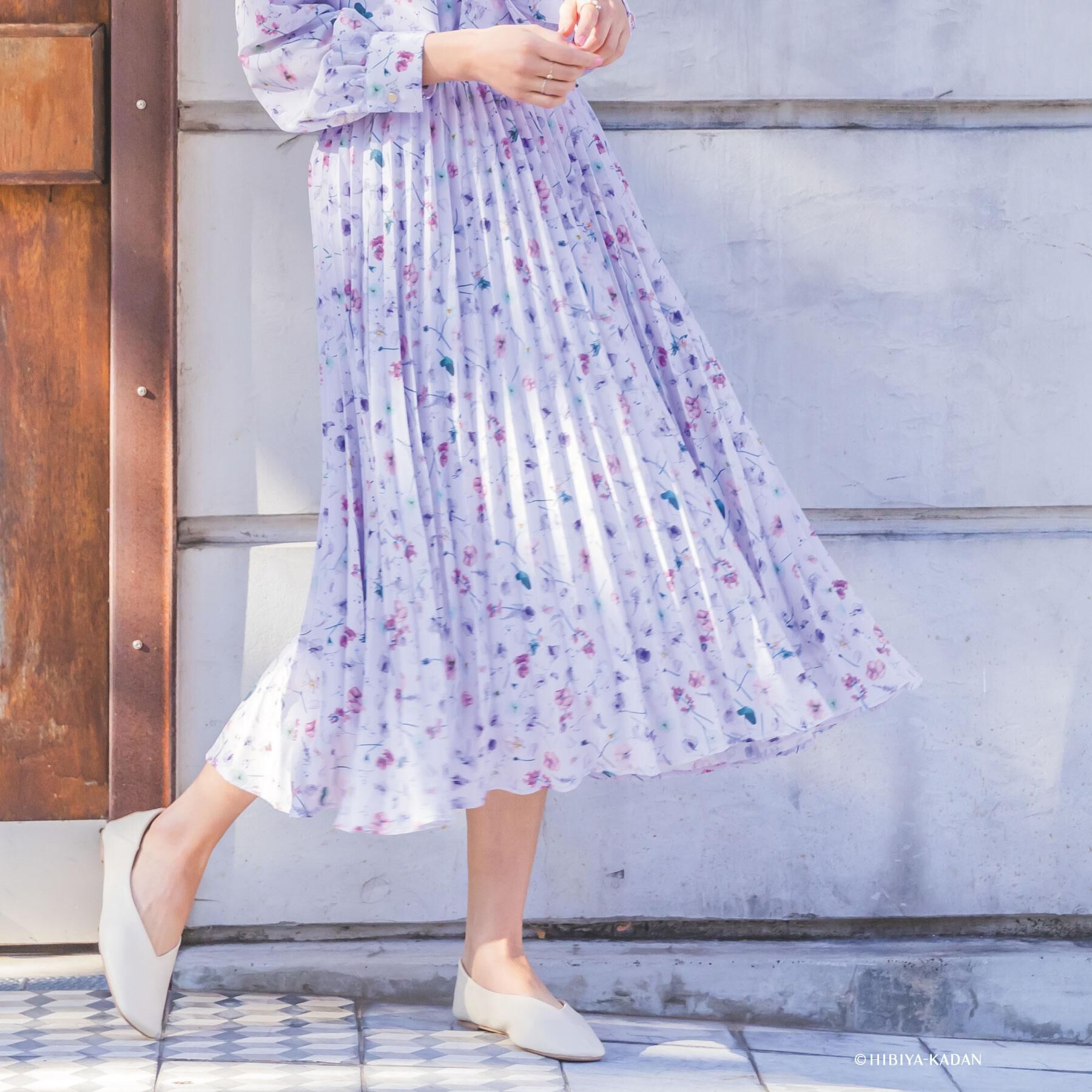 ITS&rsquo;DEMO「【ITS&rsquo;DEMO &times; HIBIYA－KADAN】楊柳プリーツスカート」|スカート|