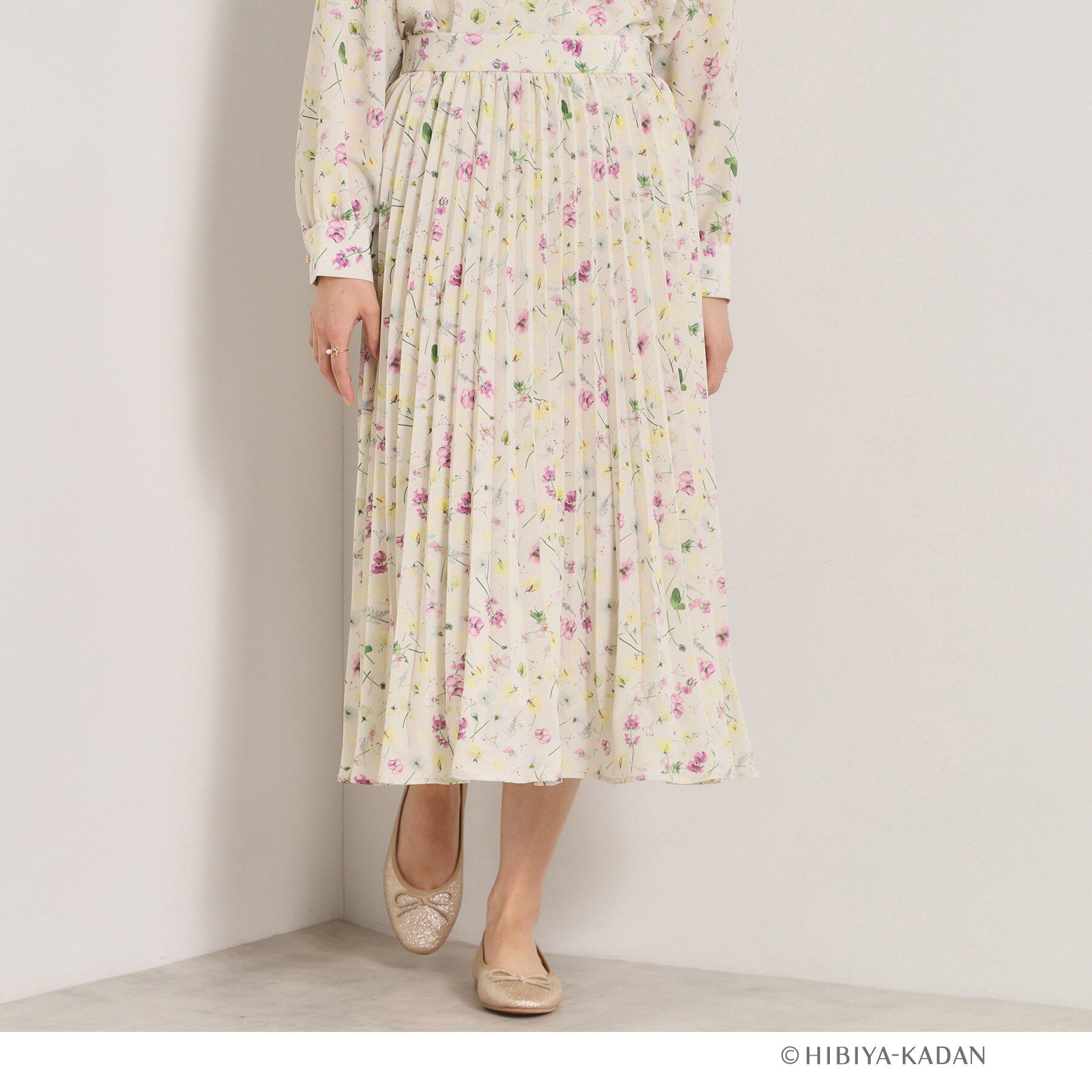 ITS&rsquo;DEMO「【ITS&rsquo;DEMO &times; HIBIYA－KADAN】楊柳プリーツスカート」|スカート|