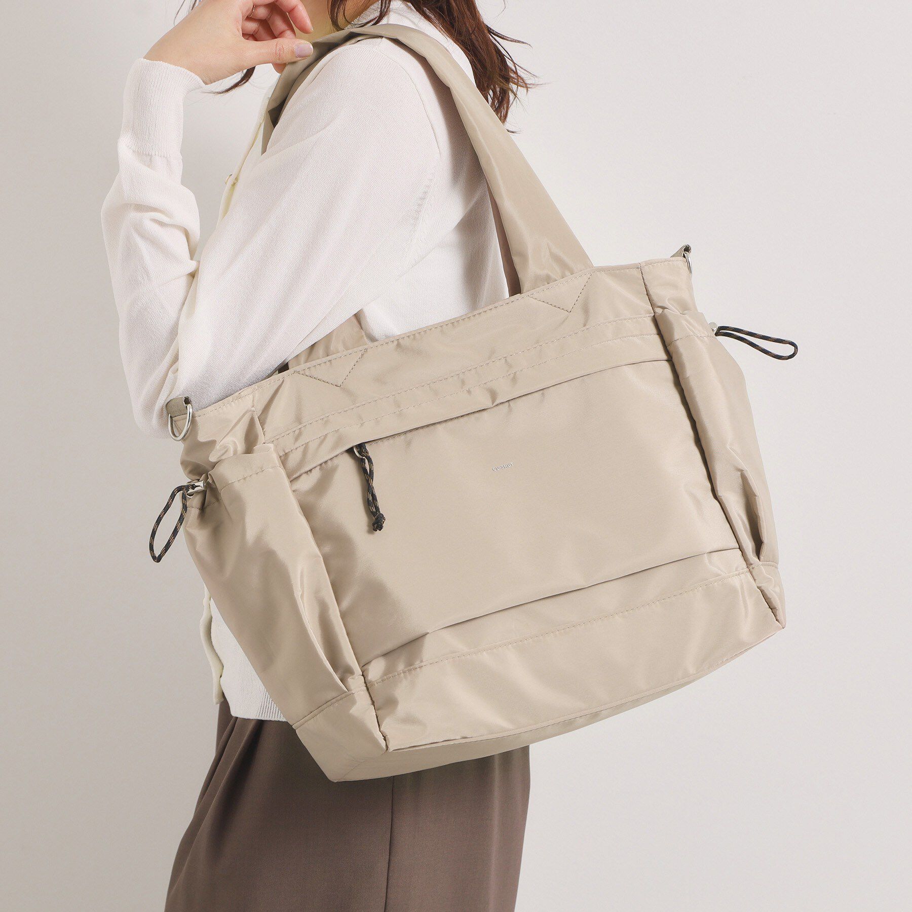 ITS&rsquo;DEMO「【収納アドバイザー監修】トリップ＆マザートート」|トートバッグ|ベージュ(052)
