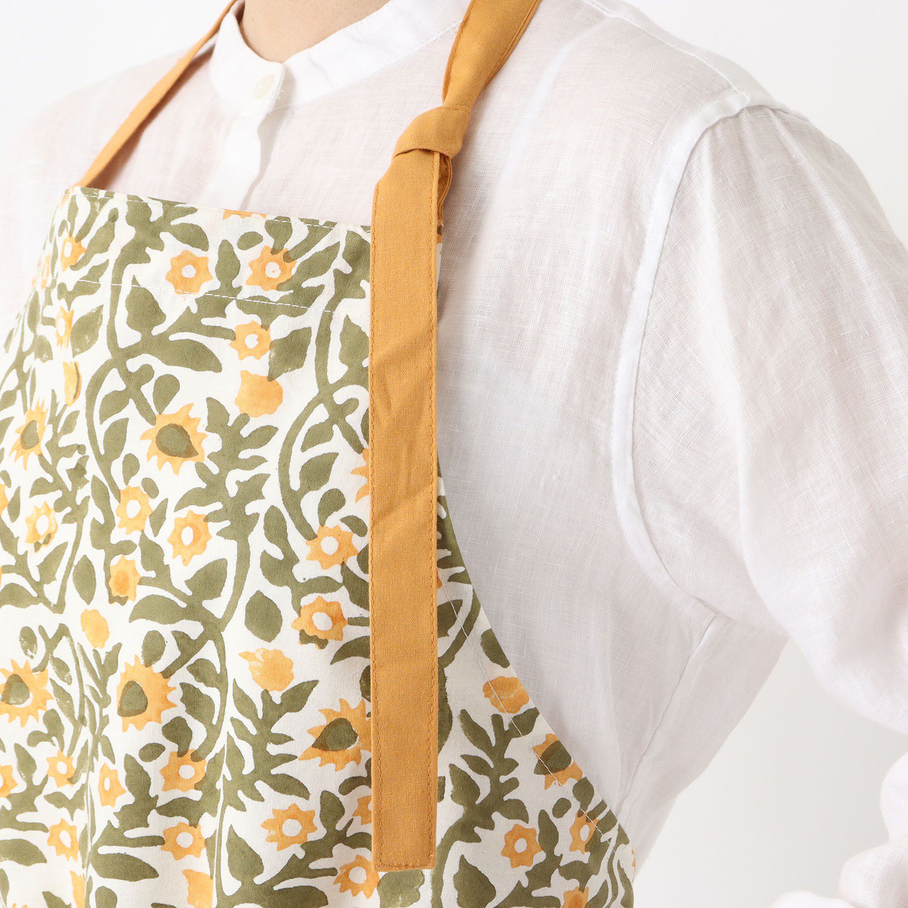 212 KITCHEN STORE「ブロックプリント フルエプロン MU ＜212Kオリジナル＞」|食器・キッチングッズ|