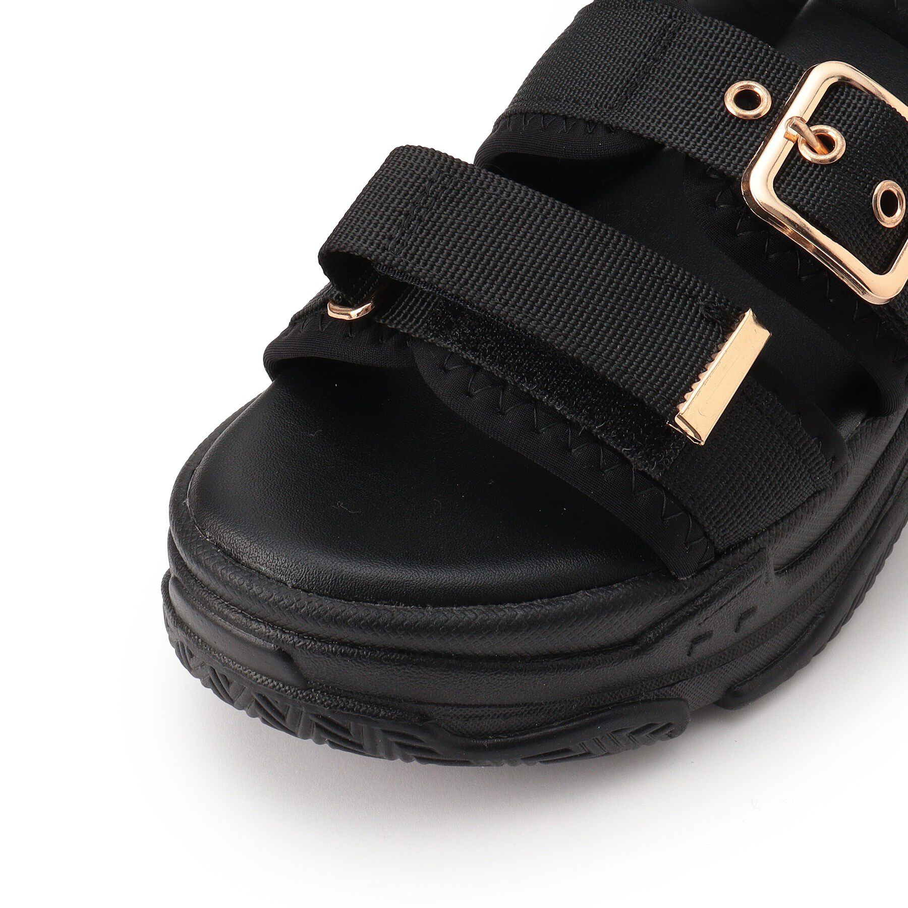 csT&P「軽量厚底ソール ゴールドベルトスポーツサンダル」|サンダル|