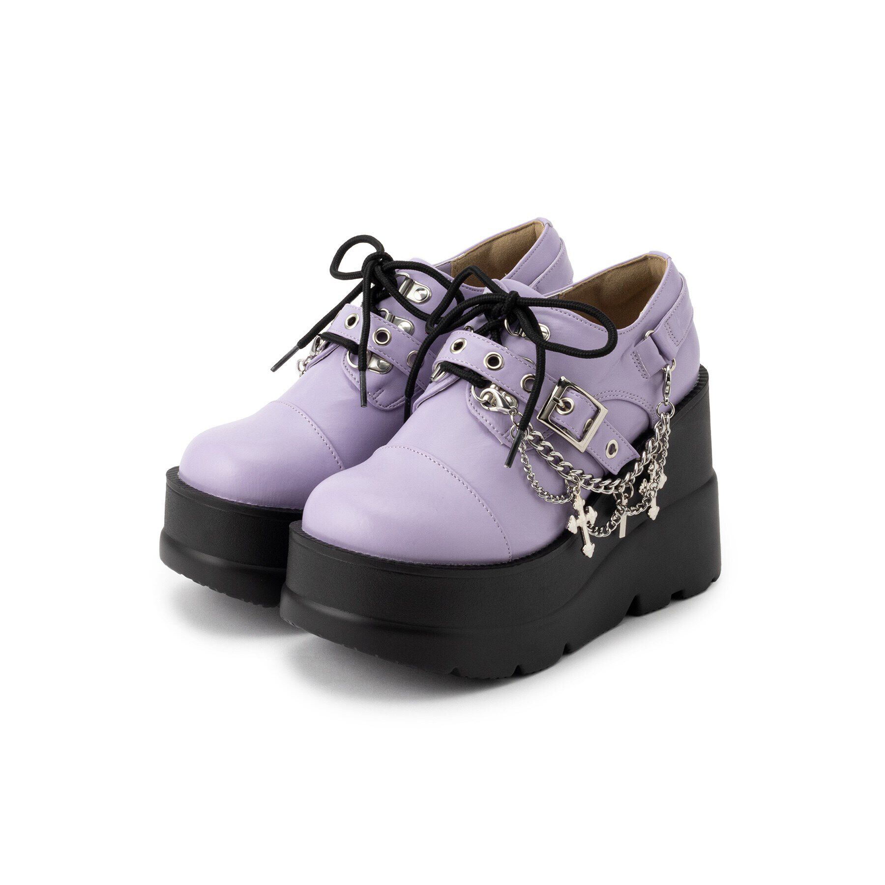 csT&P「厚底チェーン付きパンプス」|パンプス|ﾊﾟｰﾌﾟﾙ(083)