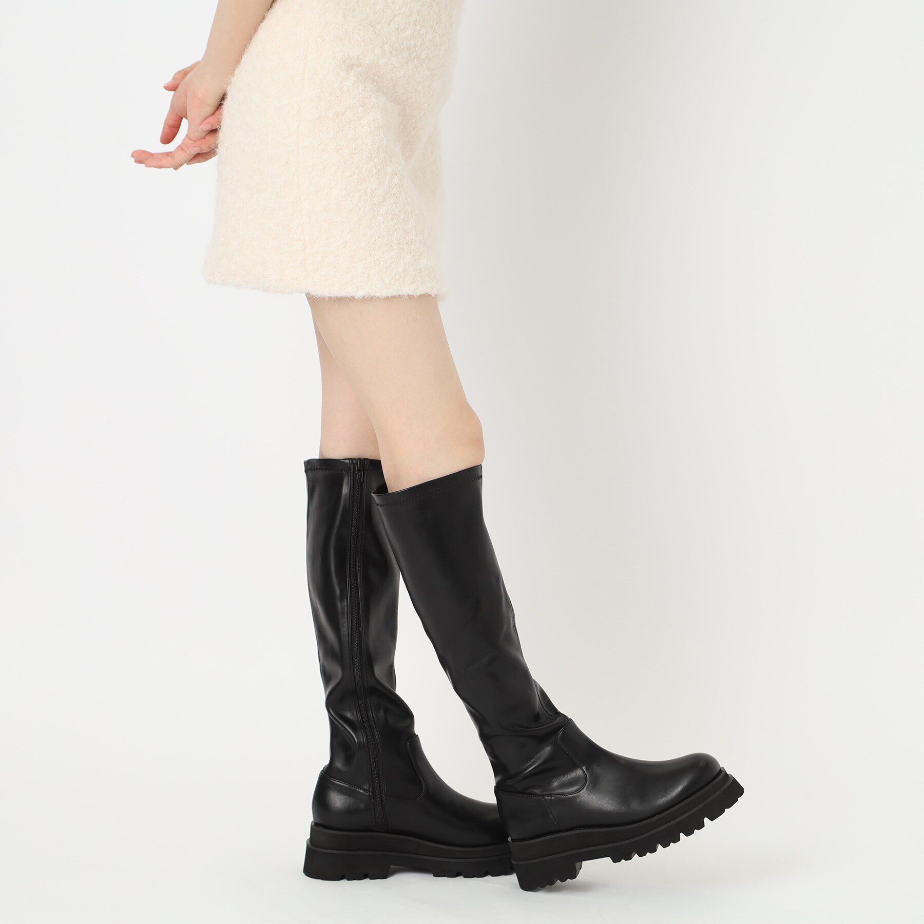 ESPERANZA「晴雨兼用タンクソールロングブーツ」|ショートブーツ|