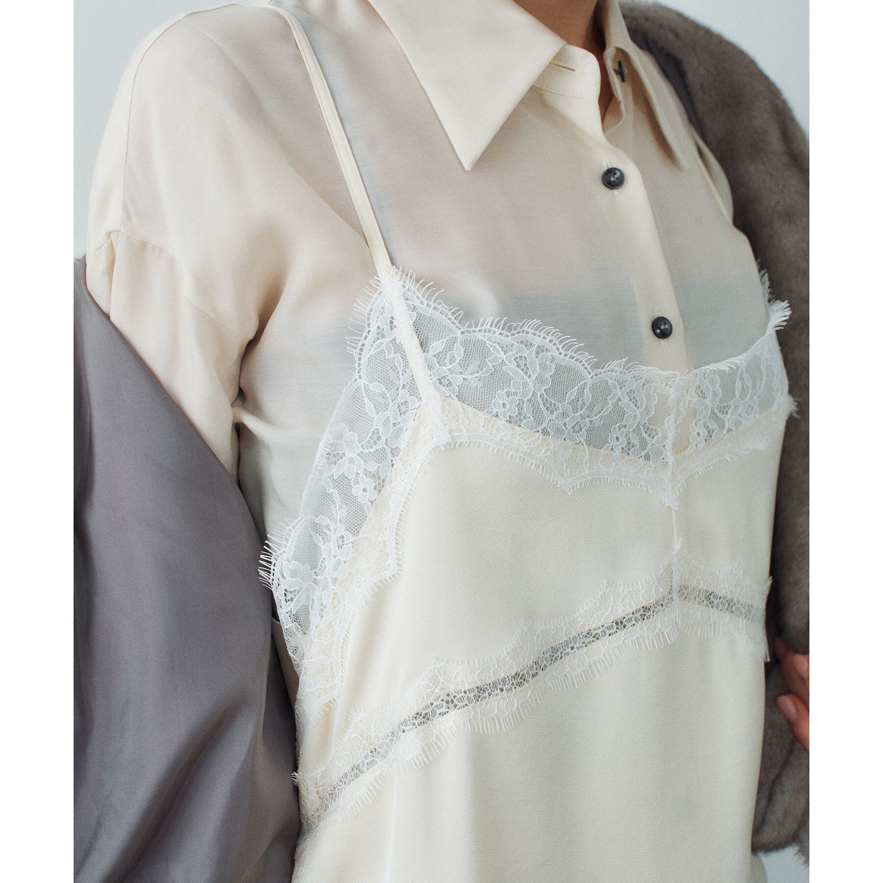 CODE A「lingerie mood lace cami」|シャツ・ブラウス|
