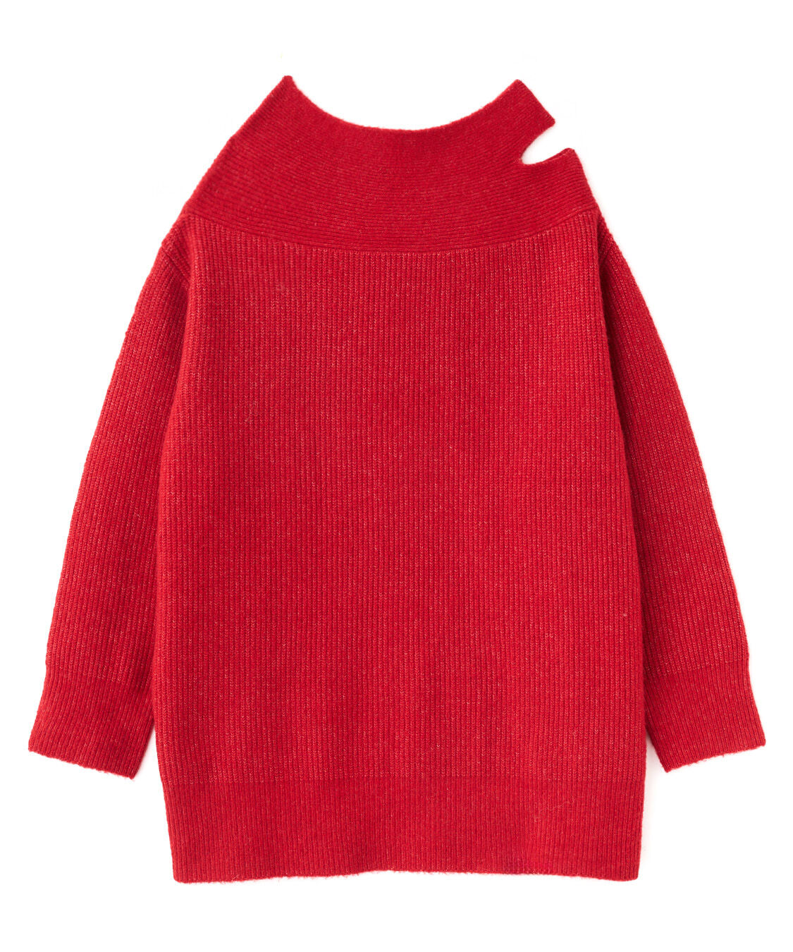 COCO DEAL「オフショルスリットニット」|ニット・セーター|レッド