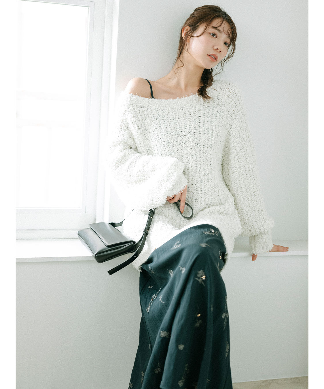 COCO DEAL「フラワー刺繍キャミワンピース」|ワンピース|