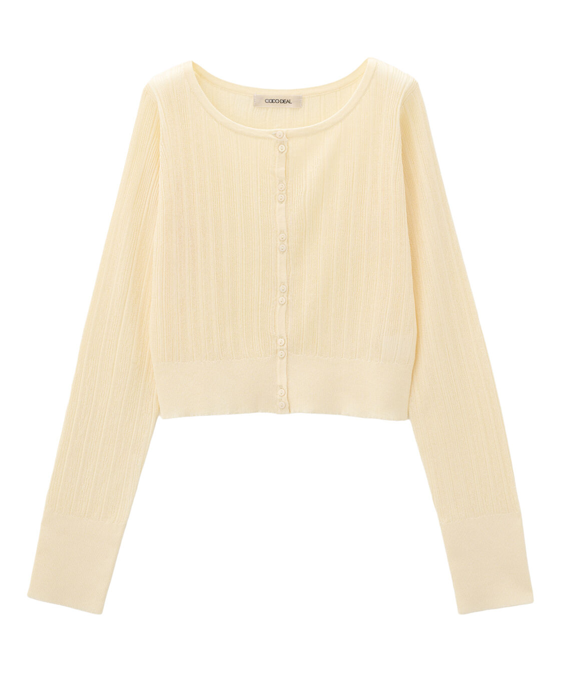 COCO DEAL「ランダムリブシアーニットカーディガン」|ニット・セーター|