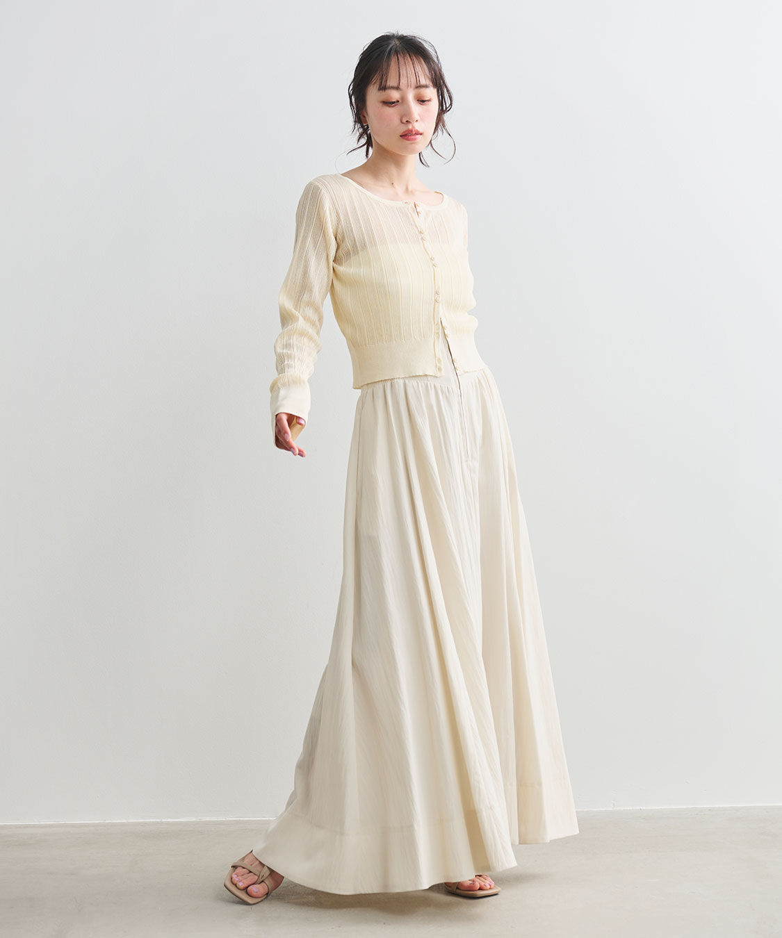 COCO DEAL「ランダムリブシアーニットカーディガン」|ニット・セーター|