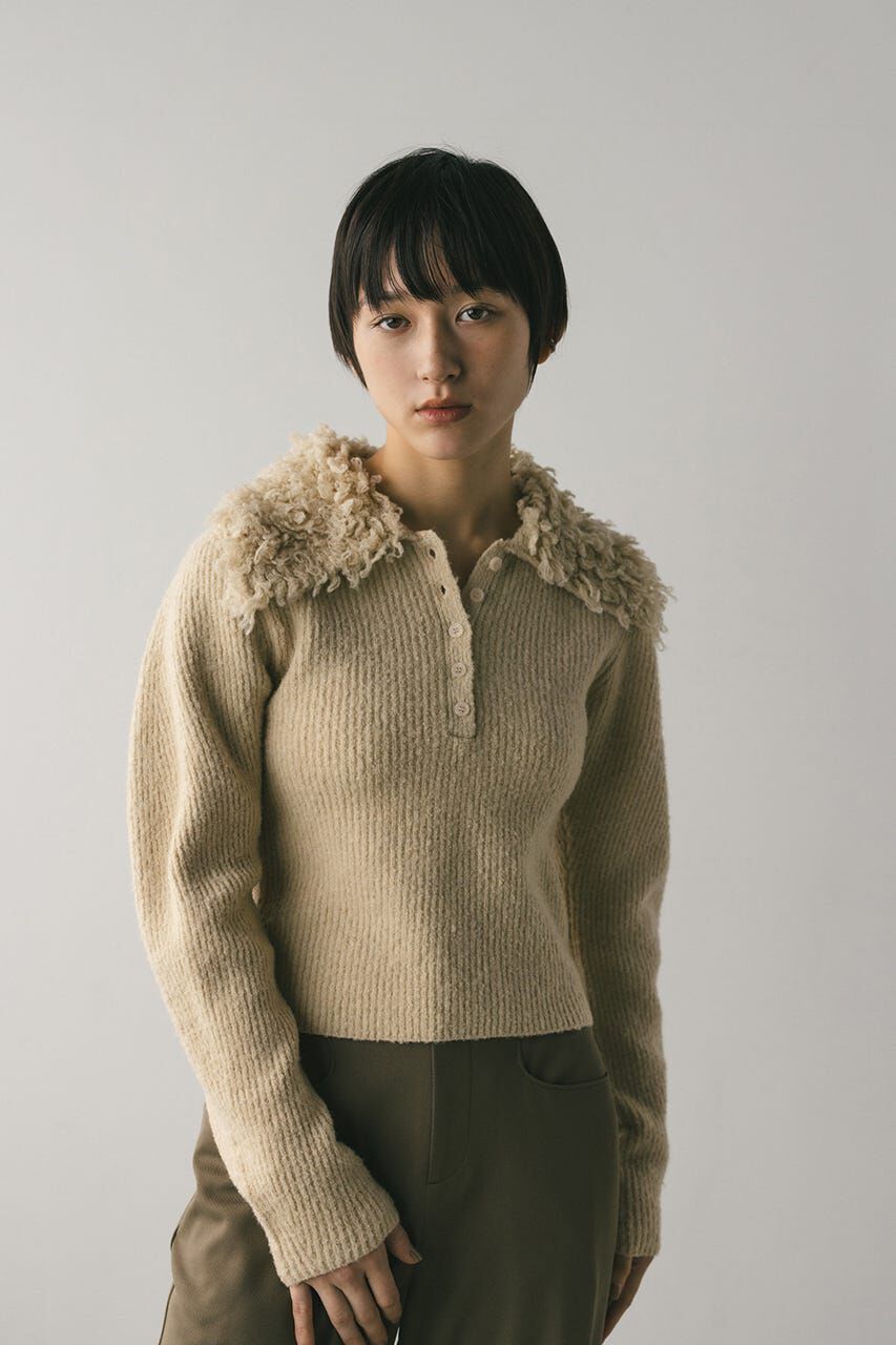 STYLEMIXER「ループカラーニットトップ」|ニット・セーター|