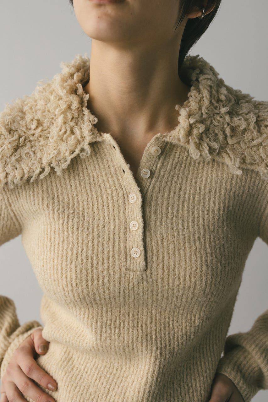 STYLEMIXER「ループカラーニットトップ」|ニット・セーター|