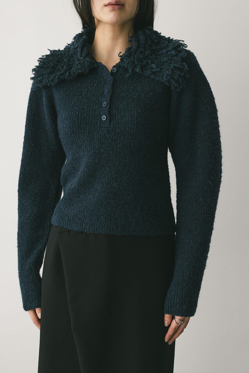 STYLEMIXER「ループカラーニットトップ」|ニット・セーター|NVY