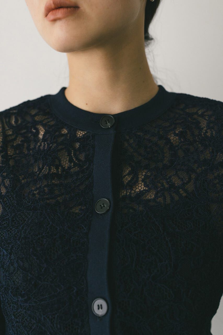 STYLEMIXER「ニュアンスレースニットカーデ」|ニット・セーター|