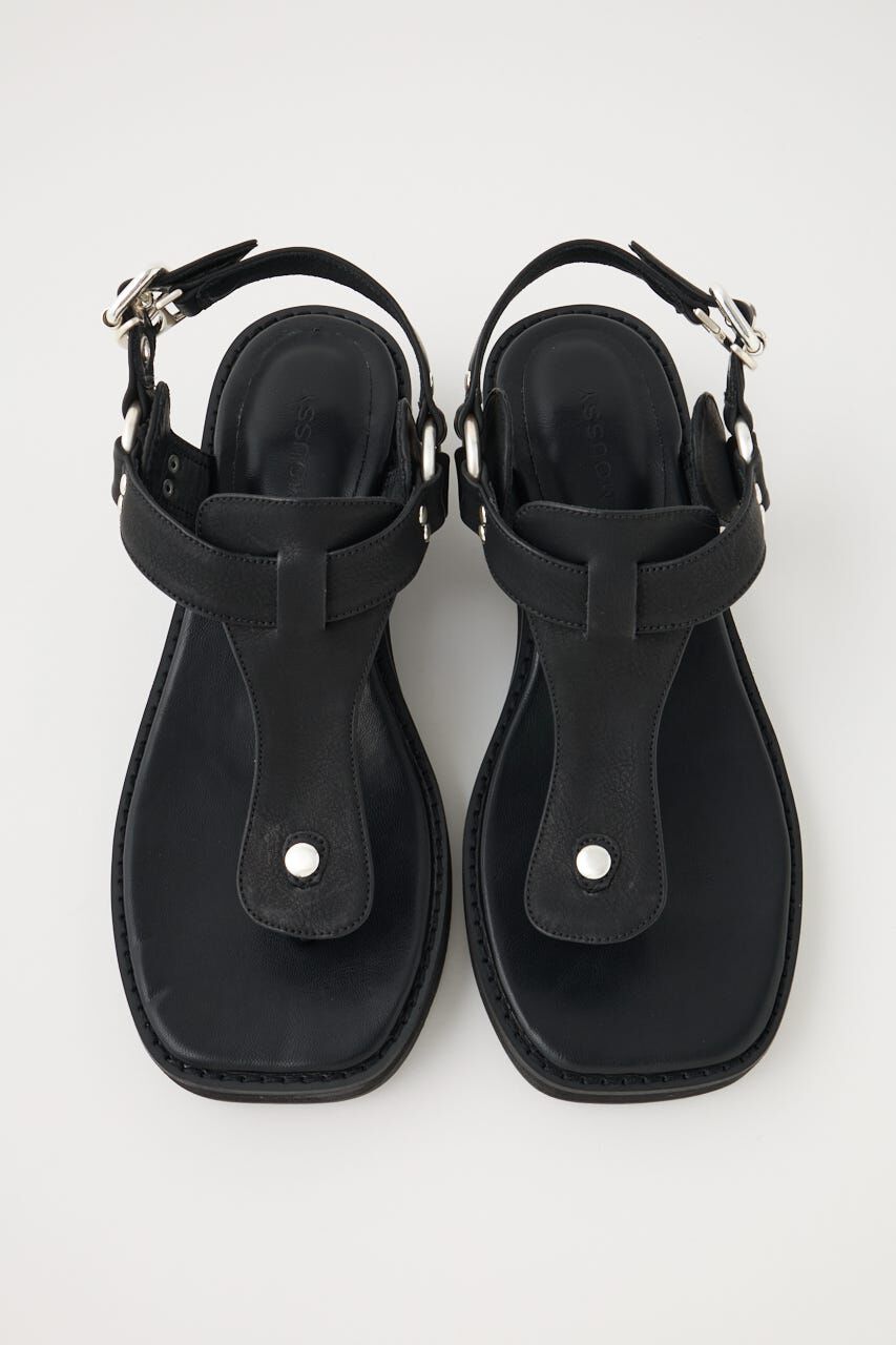 MOUSSY「CHUNK HEEL THONG サンダル」|サンダル|BLK