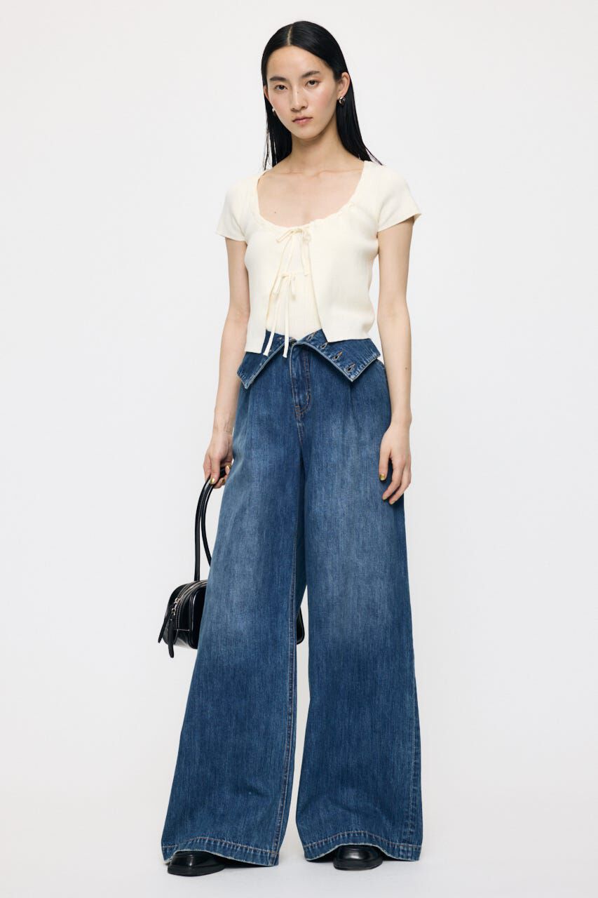 MOUSSY「CORSET DESIGN バギー」|デニム|