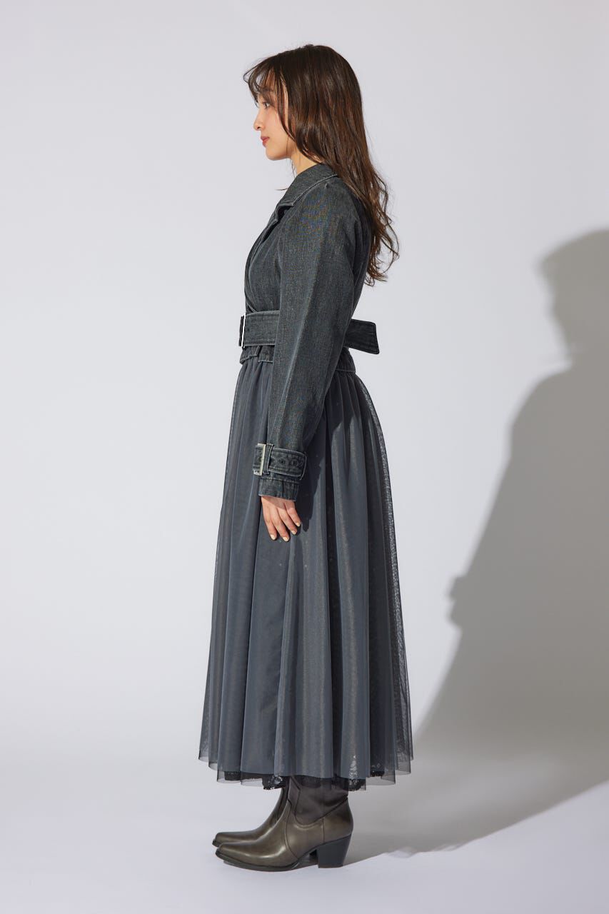 rienda「チュールコンビトレンチコート」|その他|