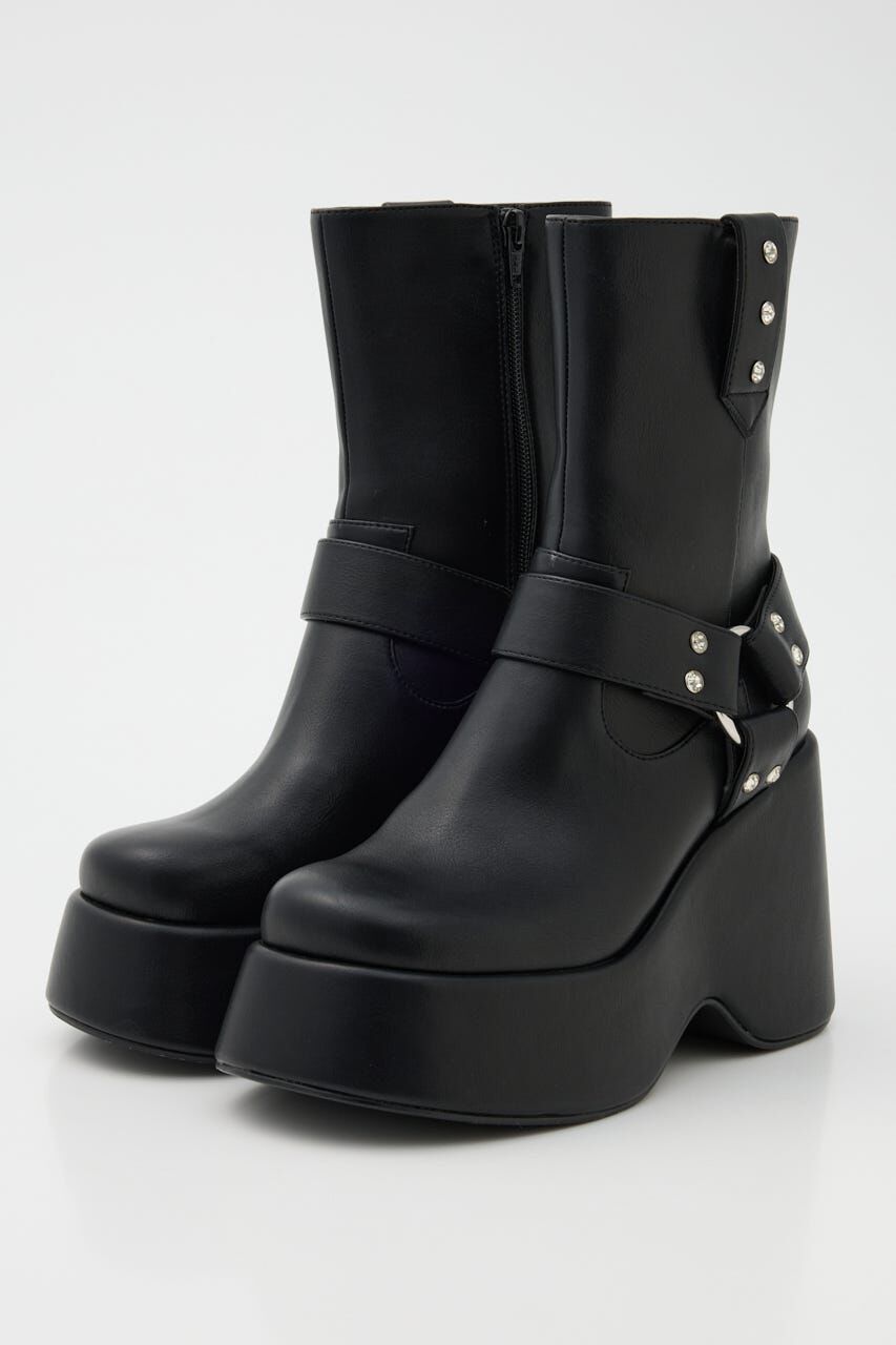 rienda「エンジニアウェッジヒールショートブーツ」|その他|