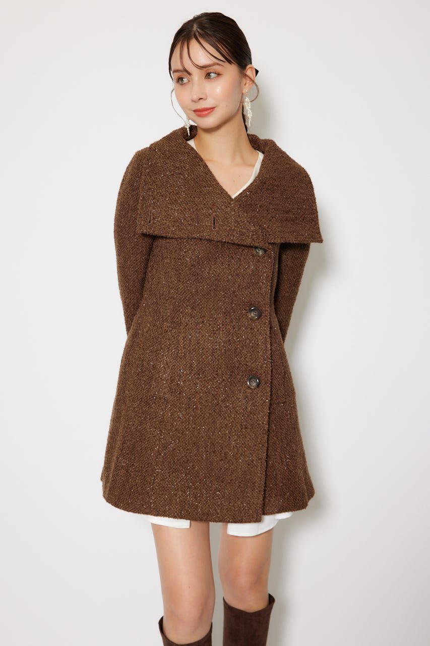 rienda「25オーバーネックシンデレララインミニコート」|その他|Multi_1