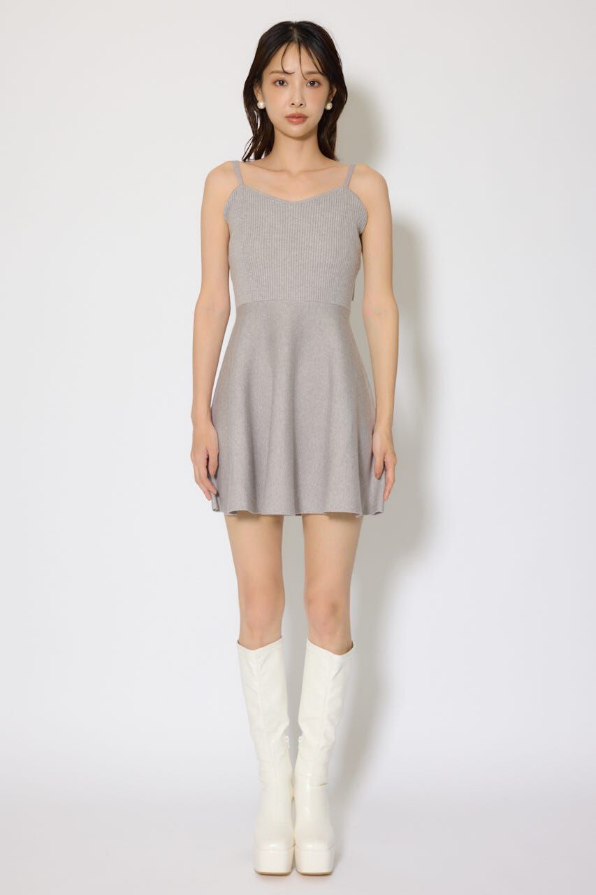 rienda「フリルカラーニットカーディガンセットワンピース」|ワンピース|