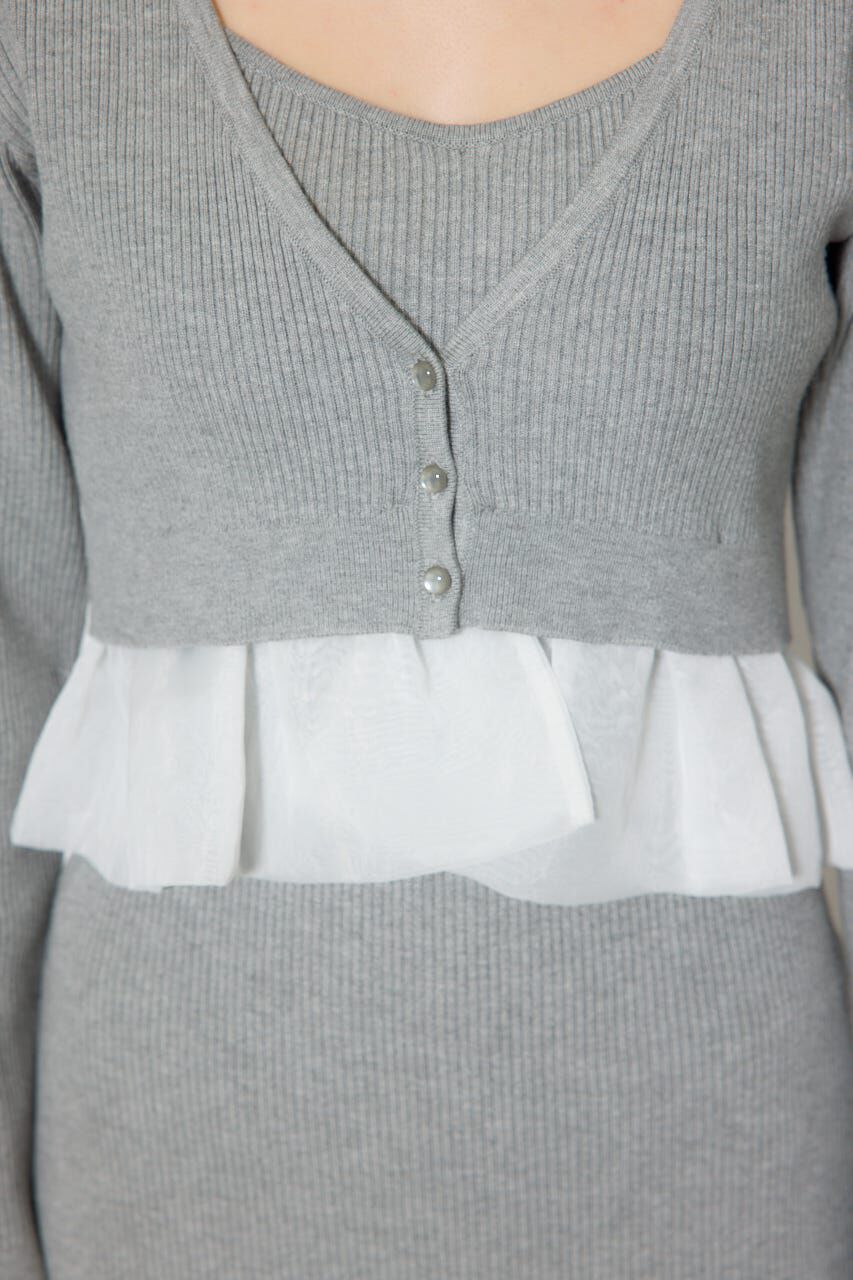 rienda「ペプラムカーデセットキャミワンピース」|ワンピース|