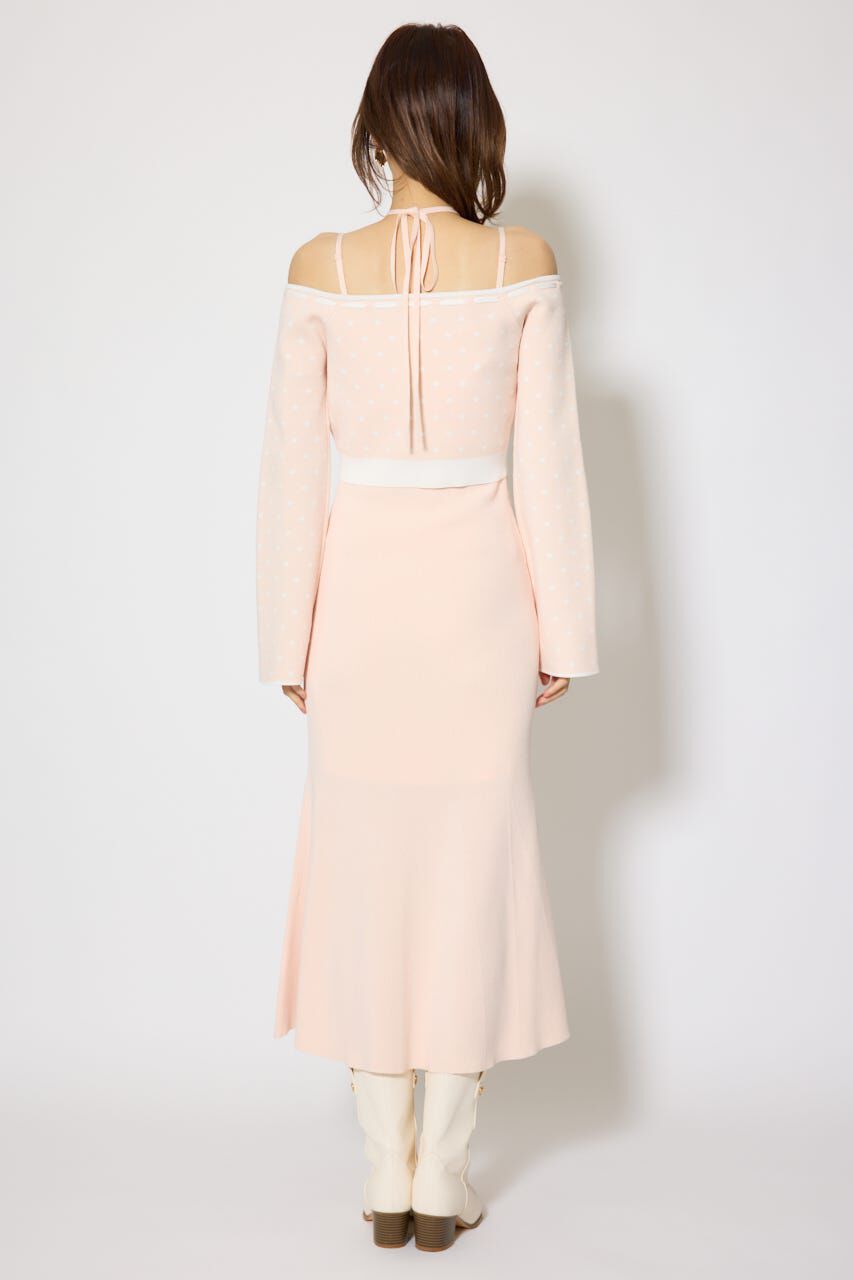 rienda「リボンカーデセットマーメイドニットワンピース」|ワンピース|