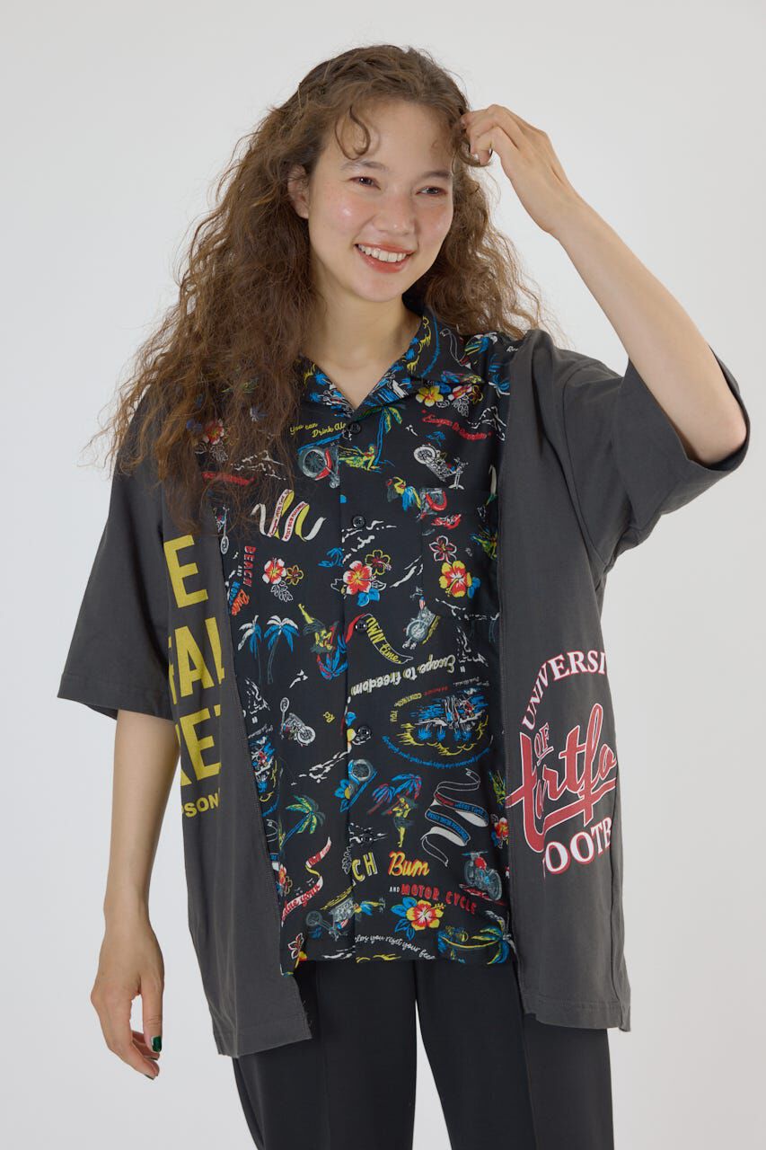 RODEO CROWNS「ドッキングアロハビッグシャツ」|シャツ・ブラウス|